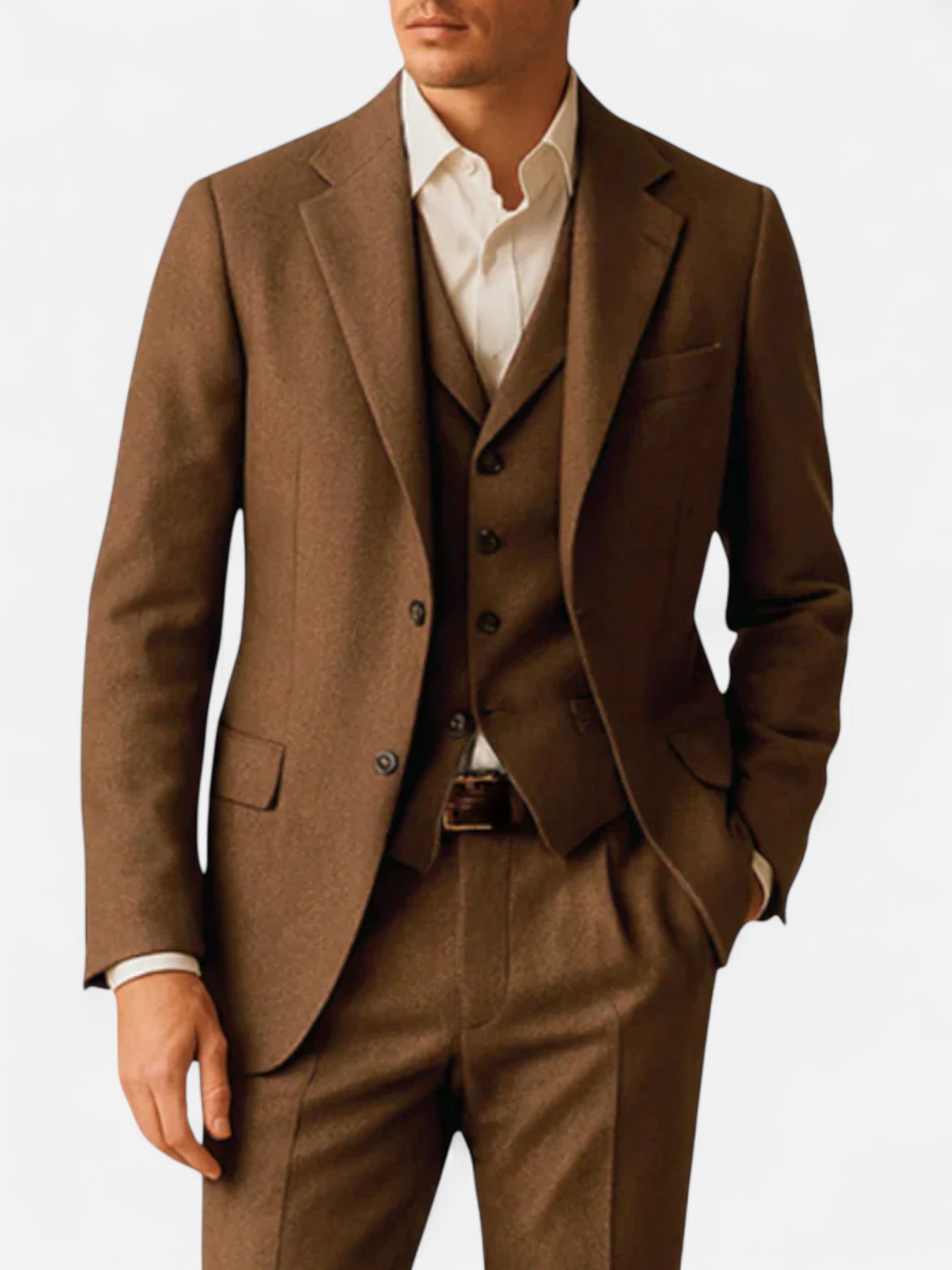 Maisonancien | Męski Trzyczęściowy Garnitur Vintage – Klasa i Tradycja