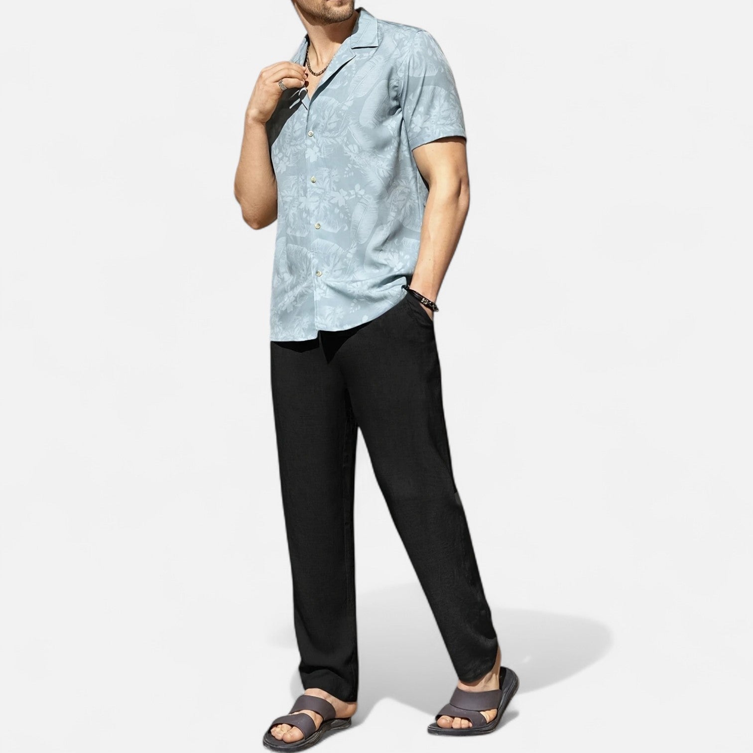 Maisonancien | Męskie spodnie letnie – styl angielski z luzem