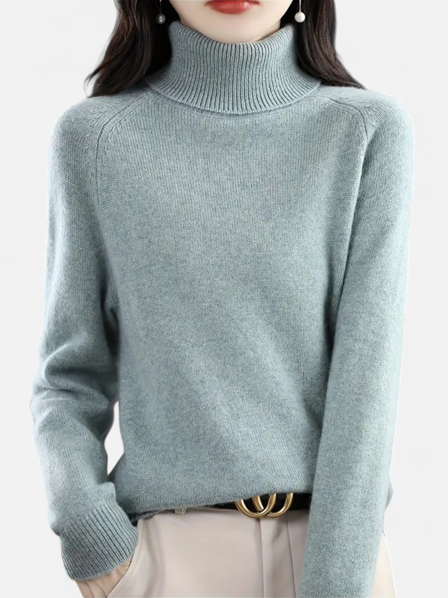 Maisonancien | Damski Sweter z Golfem – Jesienna Klasyka