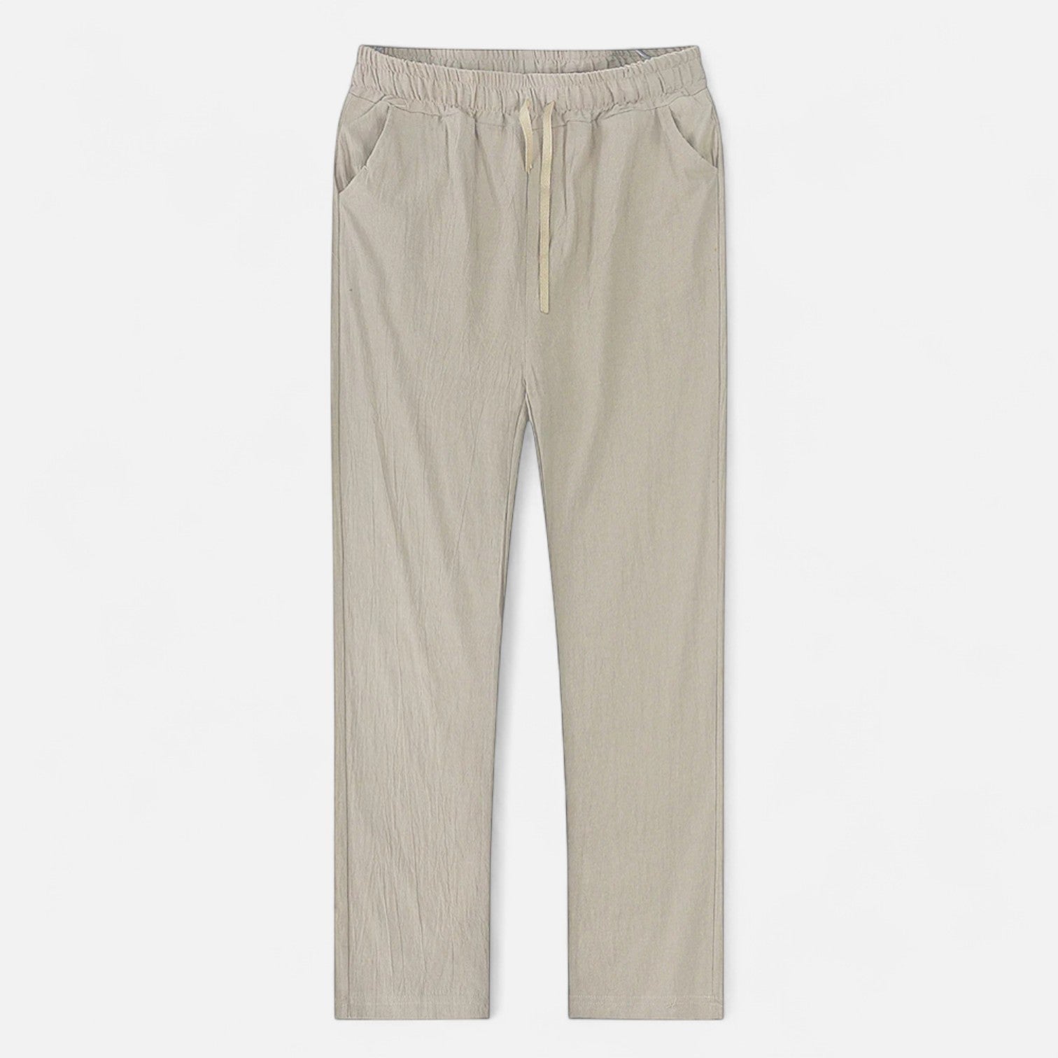 Maisonancien | Mężczyzna Casual Spodnie Ankle-Length z Elastycznym Pasem