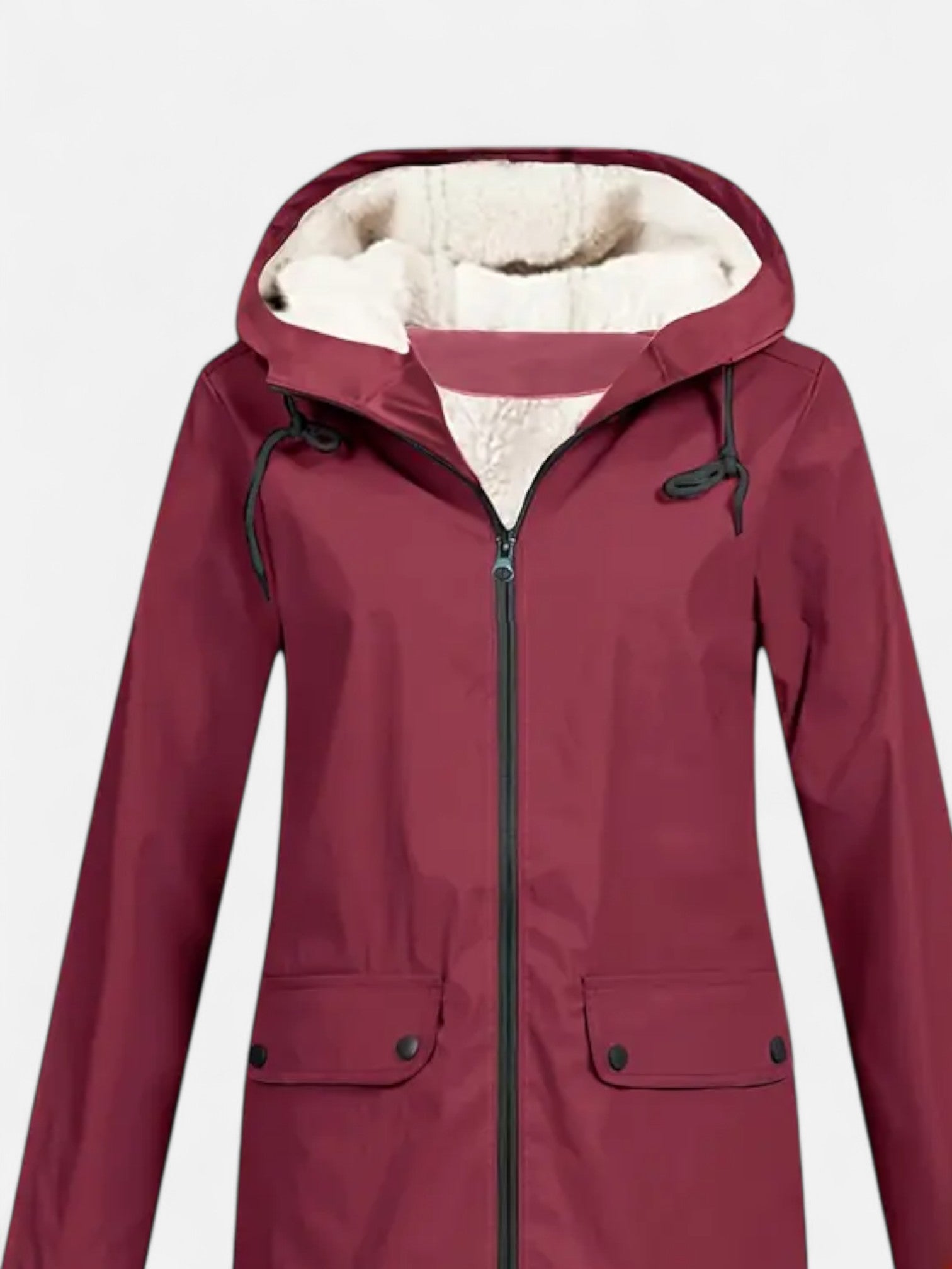 Maisonancien | Damska zimowa kurtka wiatrówka z kapturem