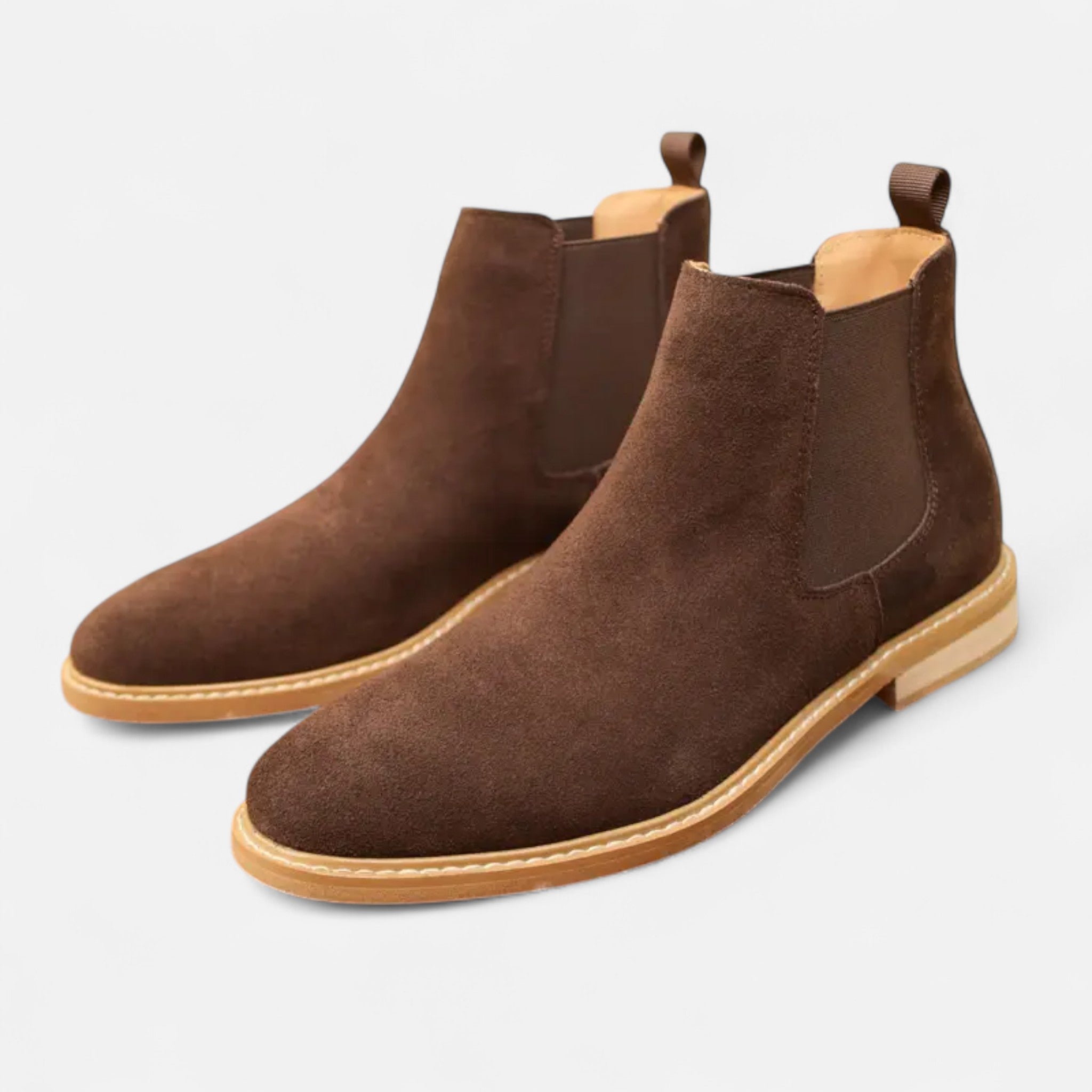 Maisonancien | Męskie skórzane botki Chelsea ze skóry bydlęcej