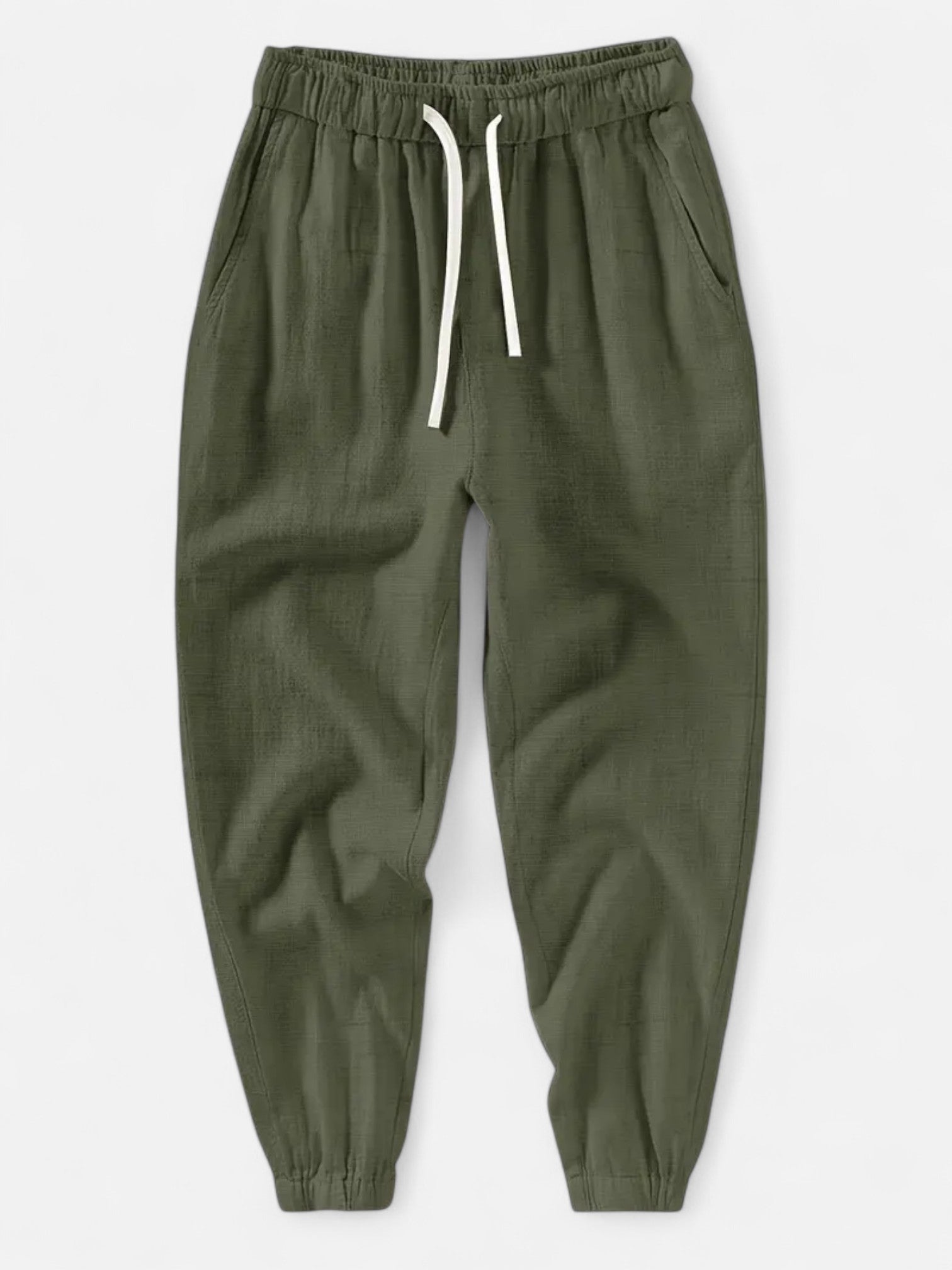 Maisonancien | Męskie Lniane Joggersy – Casual Komfort Całoroczny