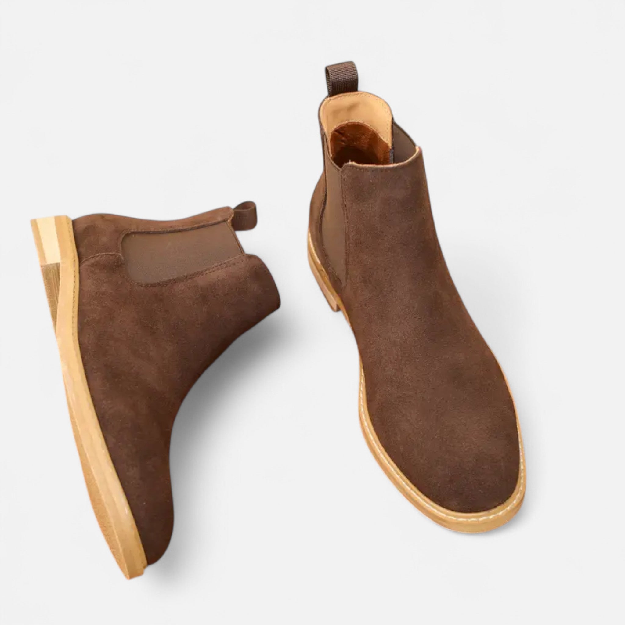 Maisonancien | Męskie skórzane botki Chelsea ze skóry bydlęcej