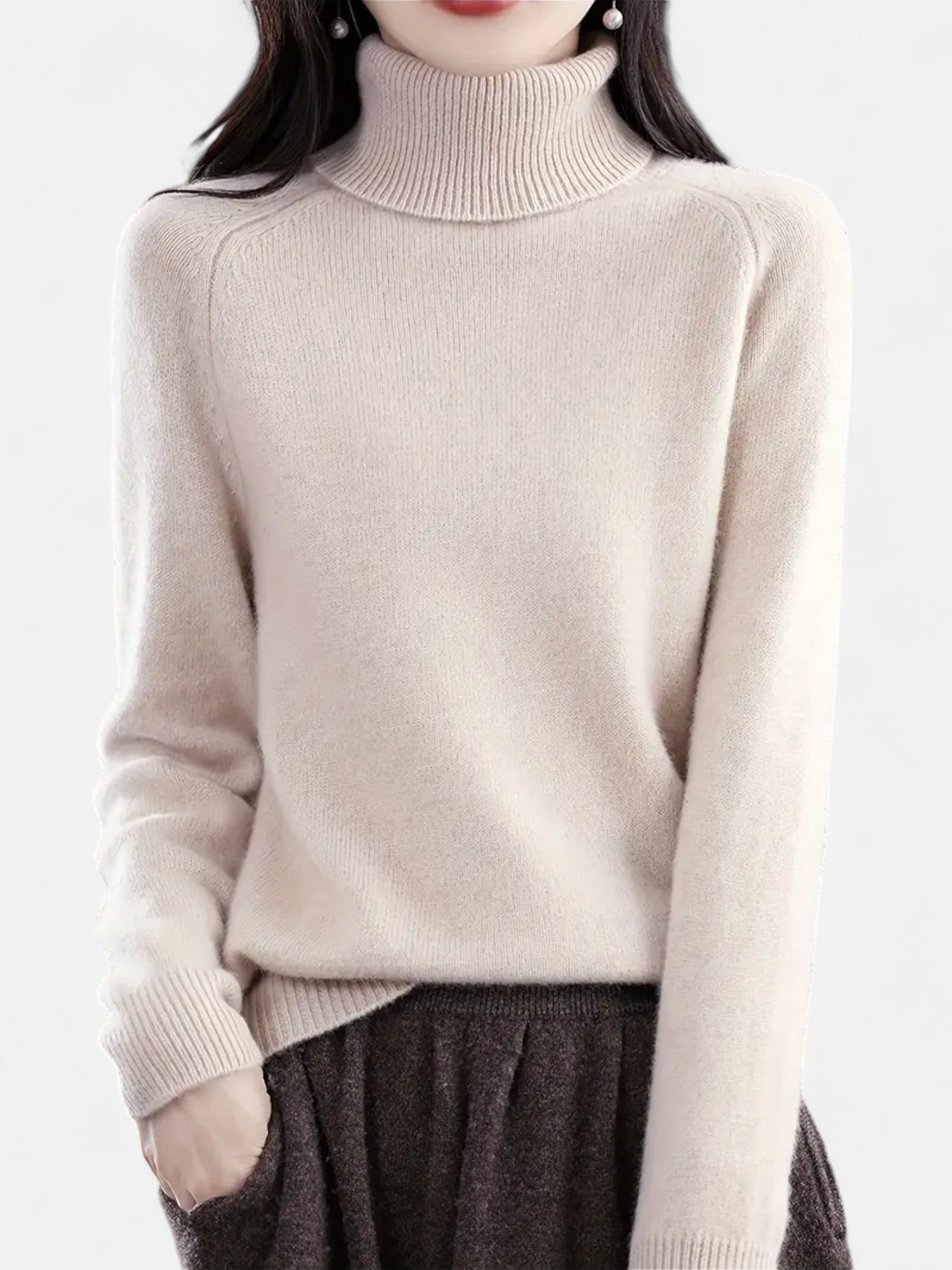 Maisonancien | Damski Sweter z Golfem – Jesienna Klasyka