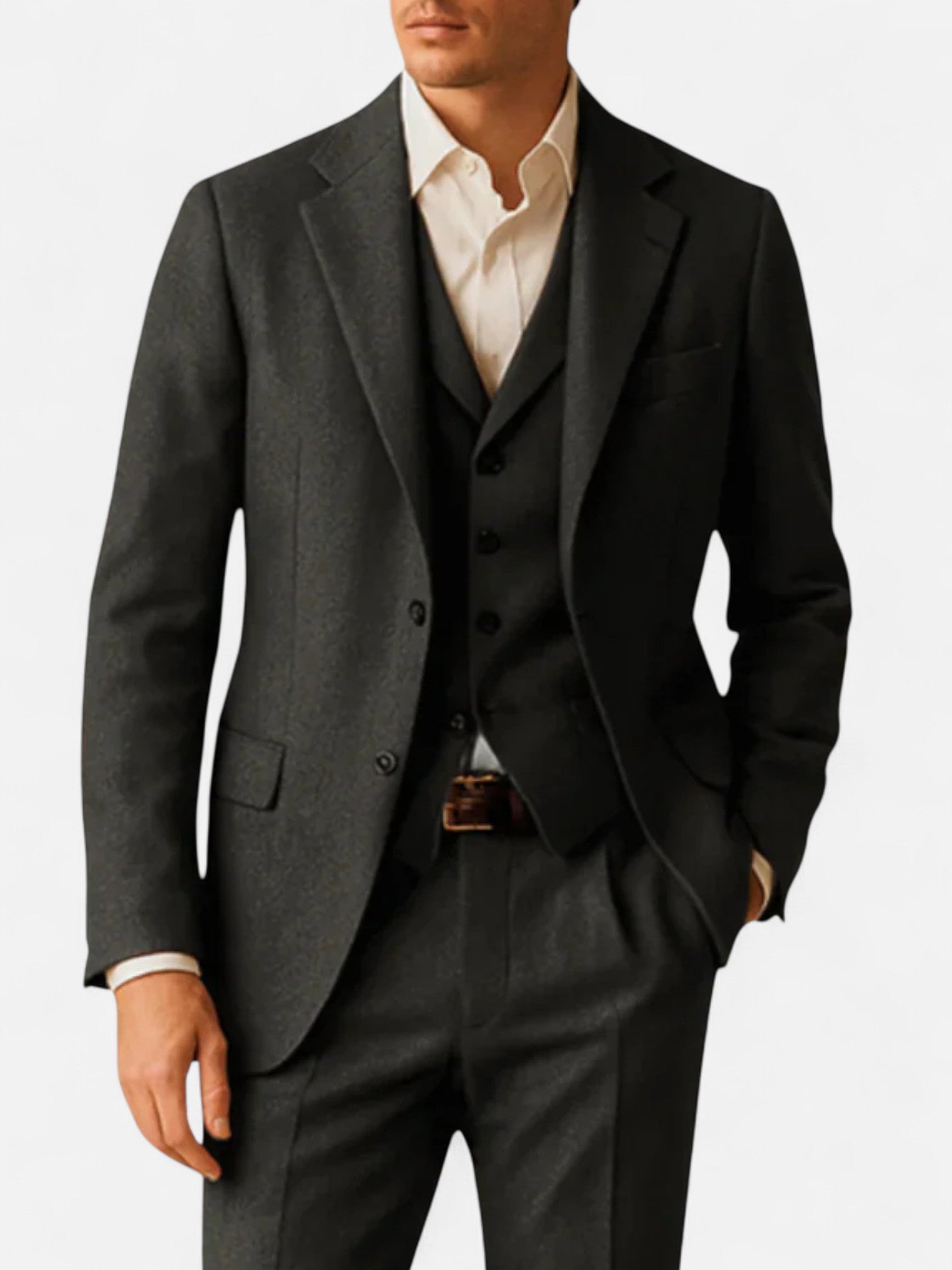 Maisonancien | Męski Trzyczęściowy Garnitur Vintage – Klasa i Tradycja