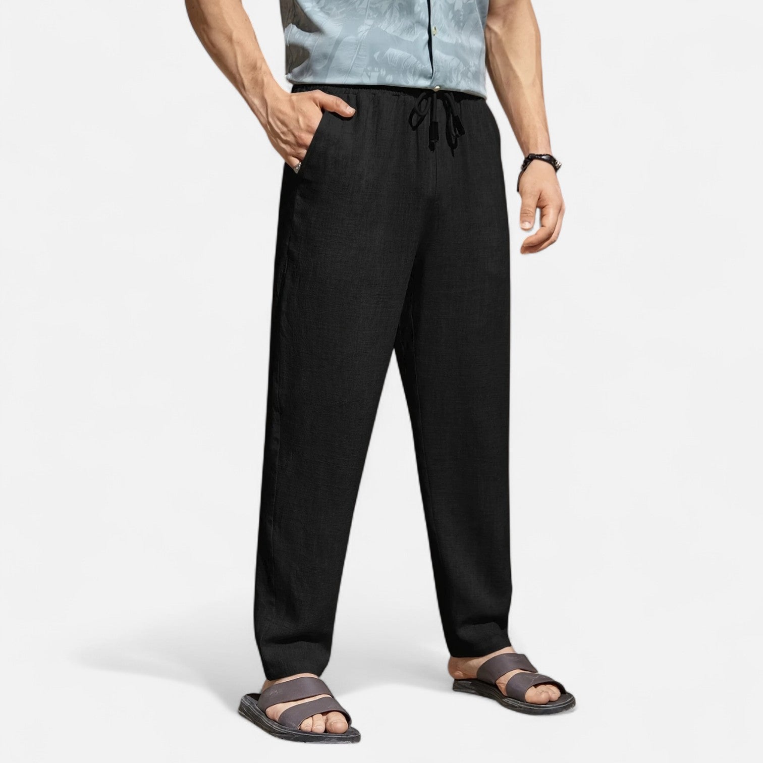 Maisonancien | Męskie spodnie letnie – styl angielski z luzem