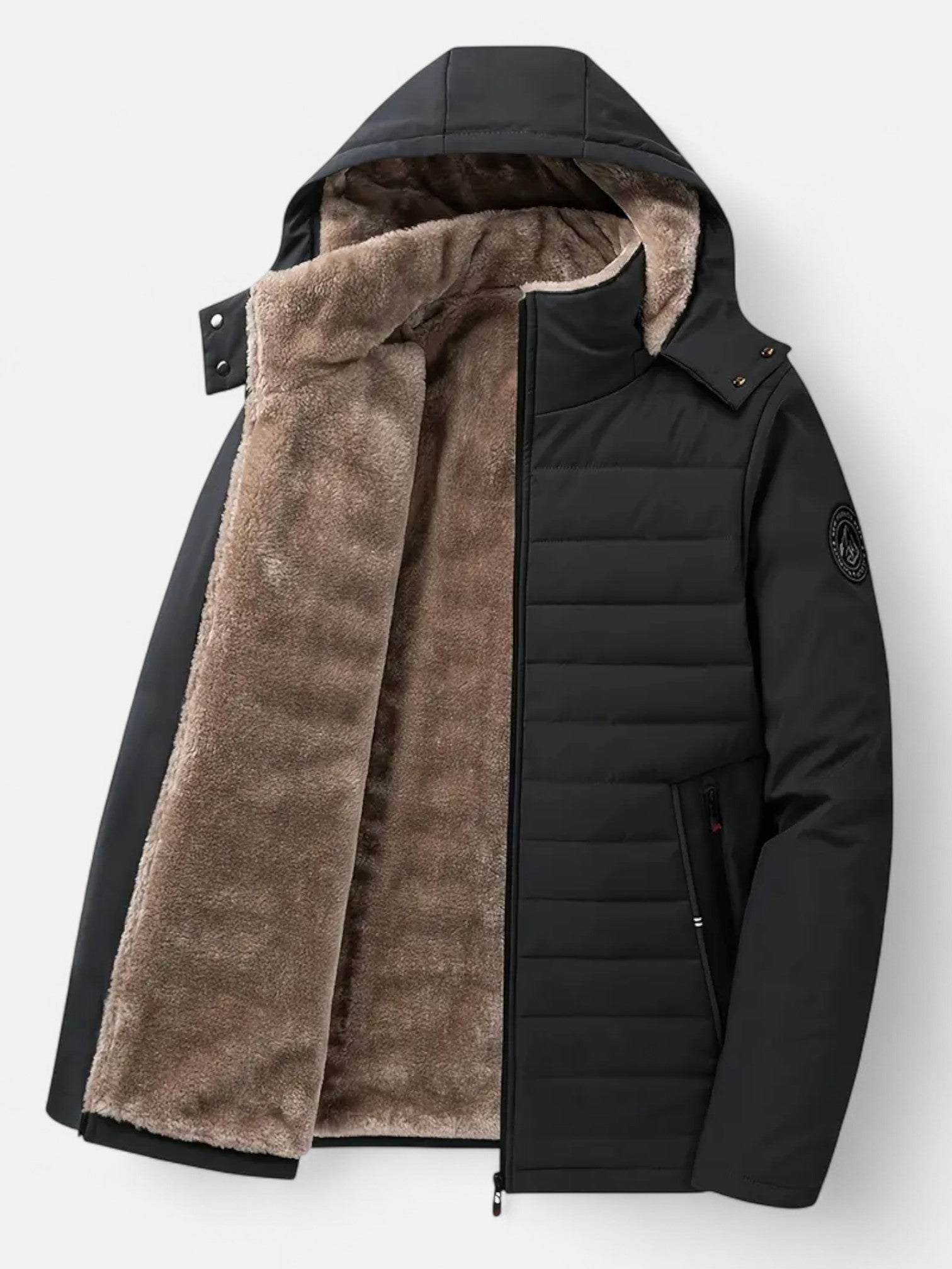 Maisonancien | Męska Kurtka Zimowa z Kapturem – Ocieplana i Pikowana