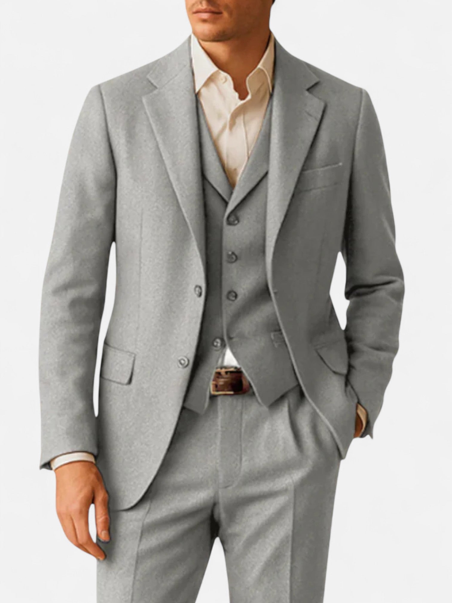 Maisonancien | Męski Trzyczęściowy Garnitur Vintage – Klasa i Tradycja