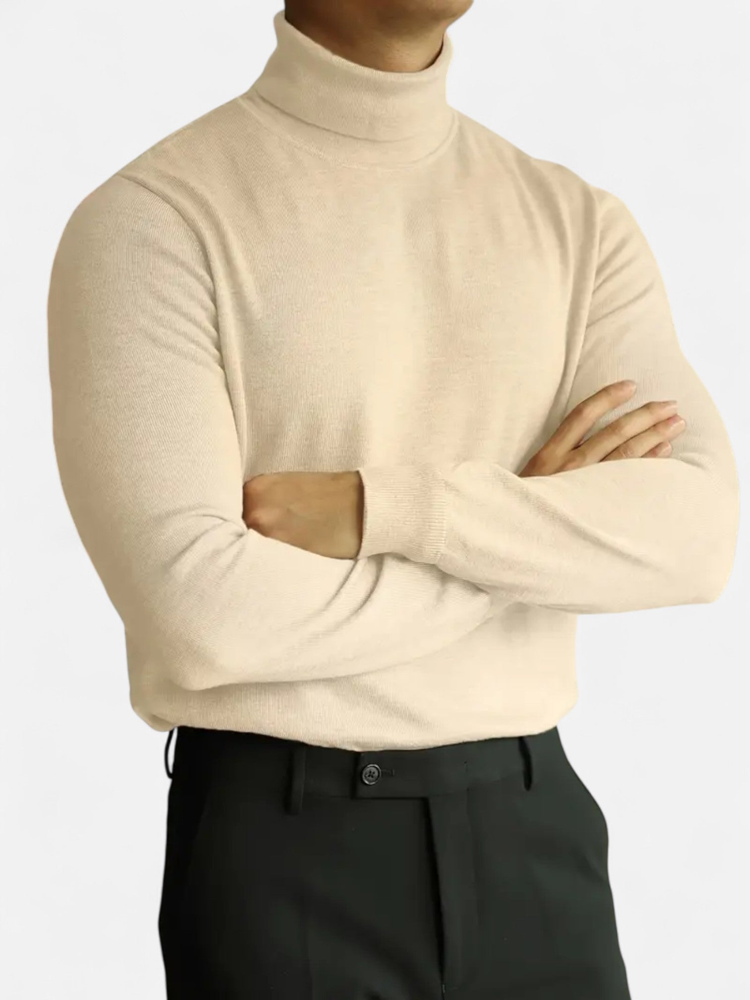 Maisonancien | Męski Sweter High-Neck – Elegancja Jesień/Zima