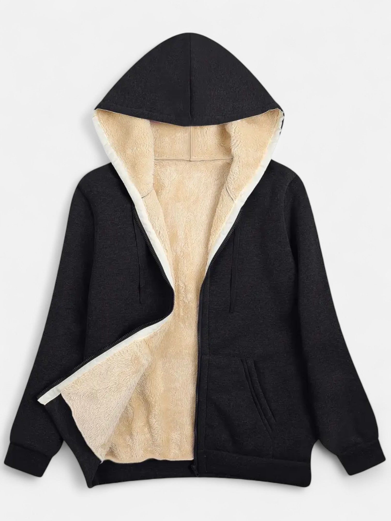 Maisonancien | Damska Kurtka Zimowa Oversize – Futerkowe Podszycie i Kaptur