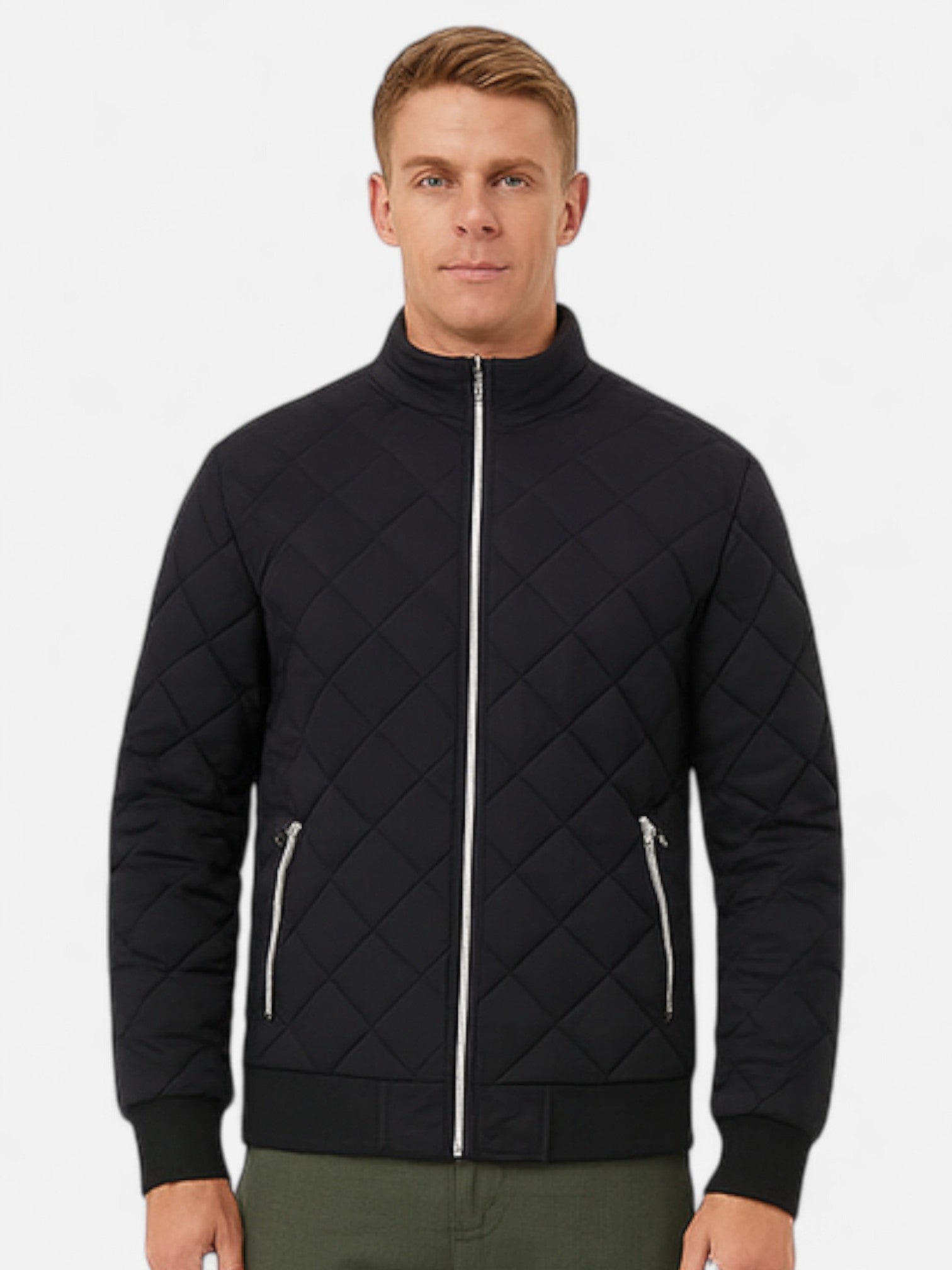 Maisonancien | Męska Kurtka Pikowana – Zimowa z Podszyciem Polarowym