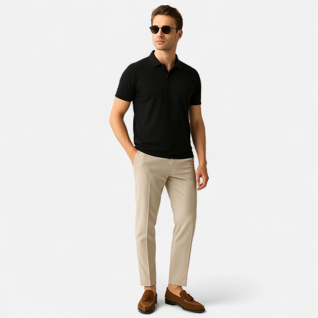 Maisonancien | Mężczyzna Skórzane Loafersy z Frędzlami Low-Cut