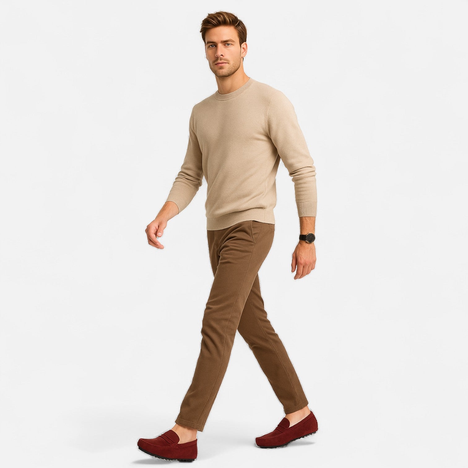 Maisonancien | Mężczyzna Klasyczne Mokasyny z Zamszu Eleganza Italiana