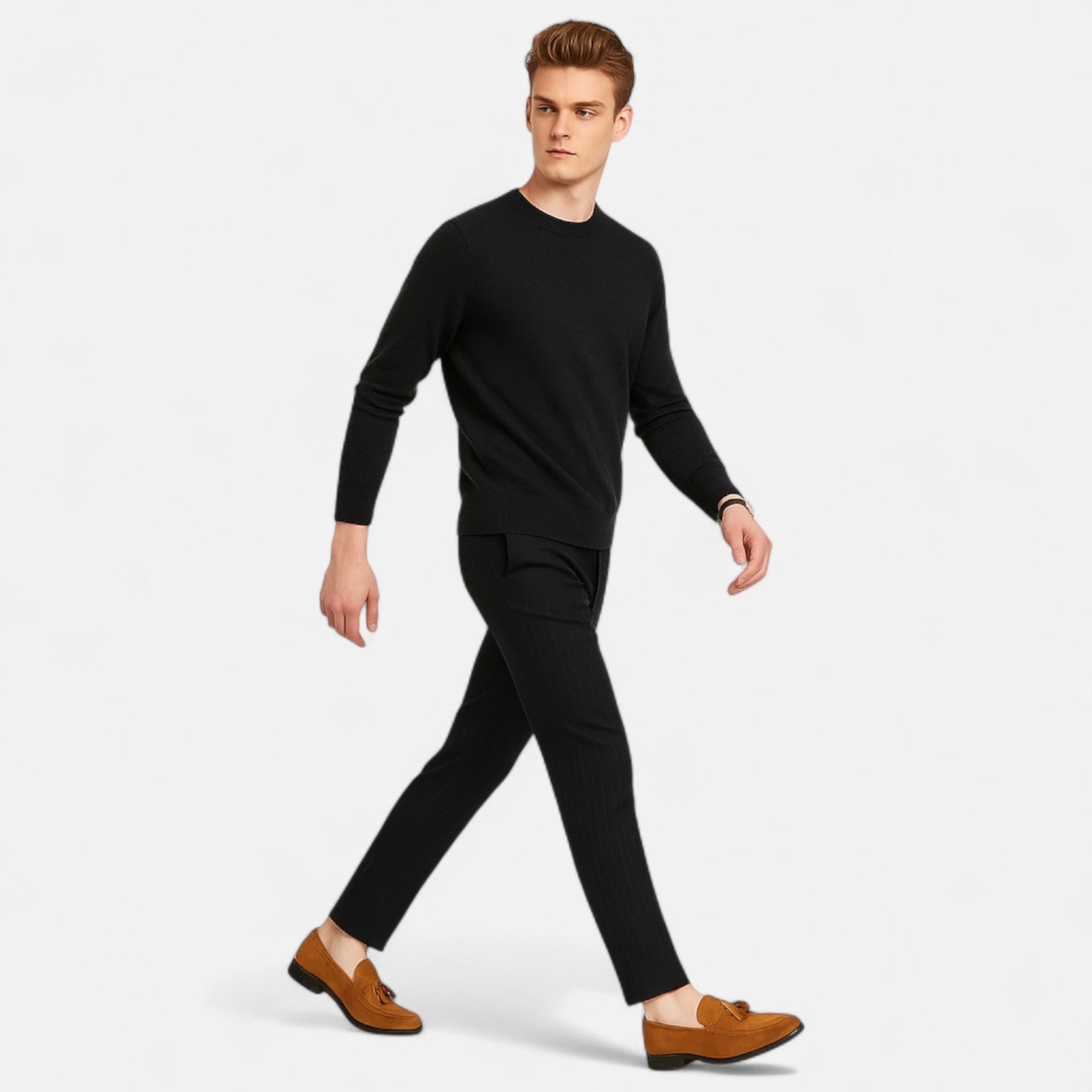 Maisonancien | Męskie loafersy tassel – skórzany Oxford szyk