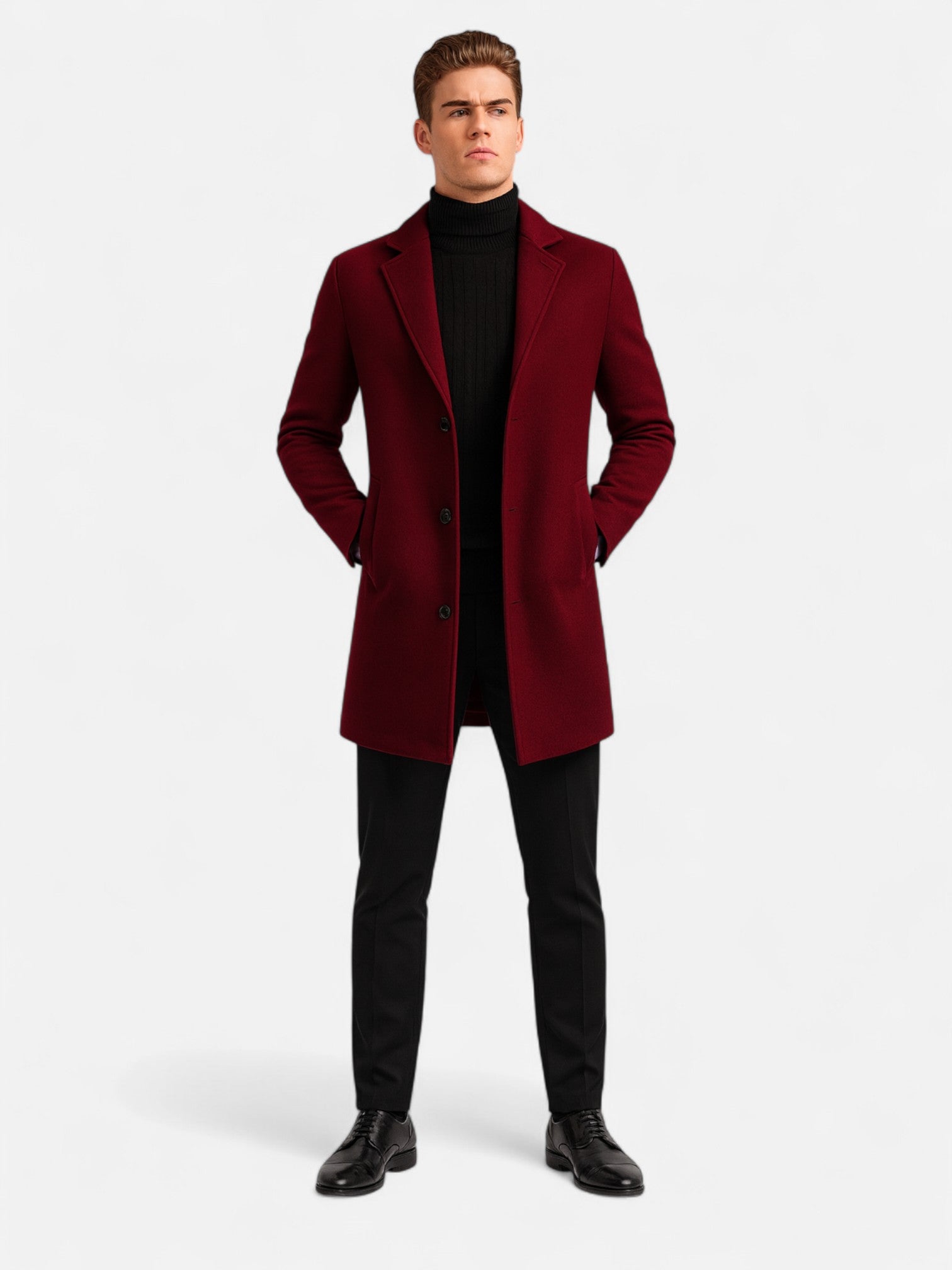 Maisonancien | Męski Płaszcz Zimowy – Slim Fit Elegance