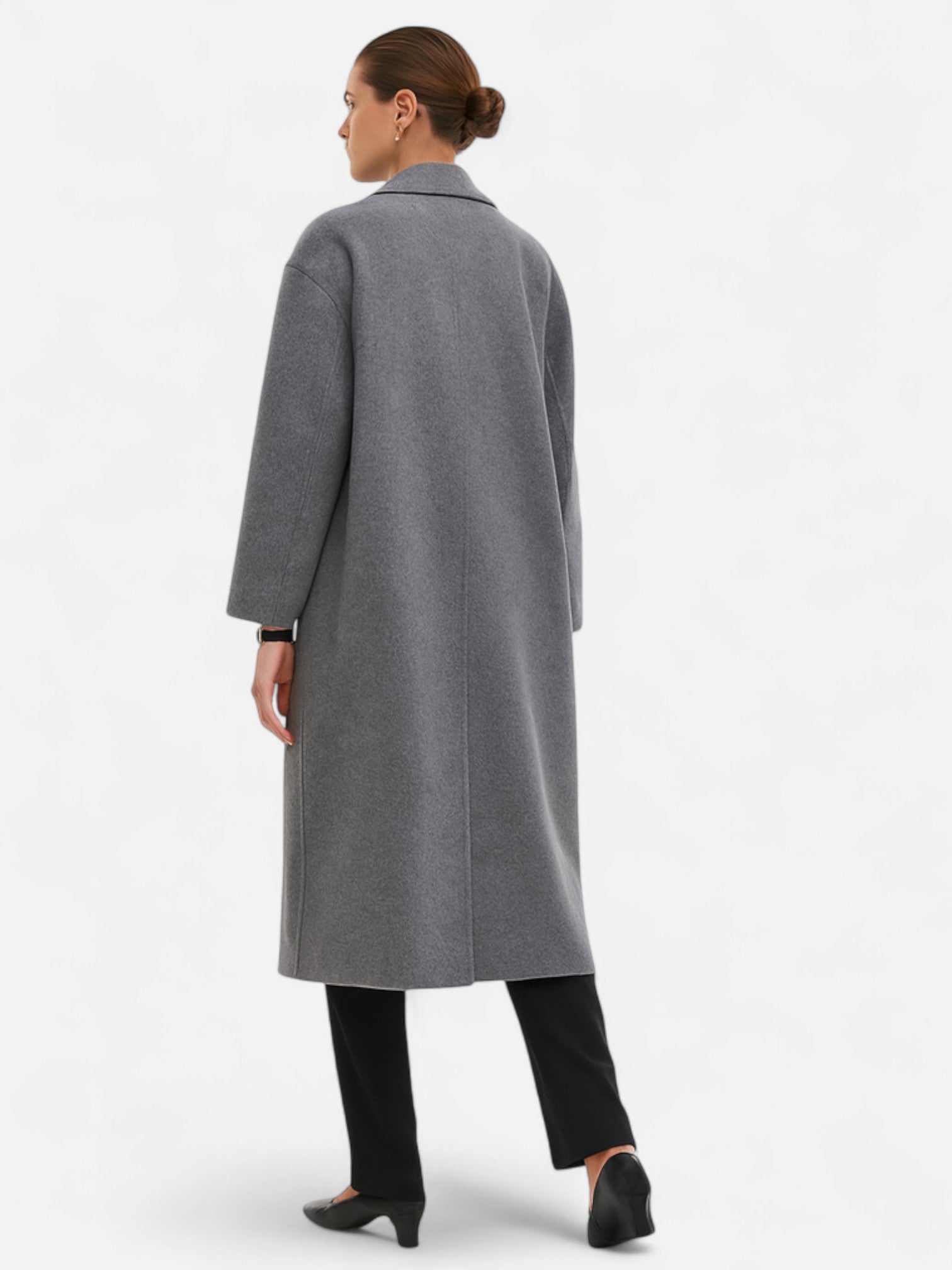 Maisonancien | Damski Płaszcz Wełniany – Oversize z Kieszeniami