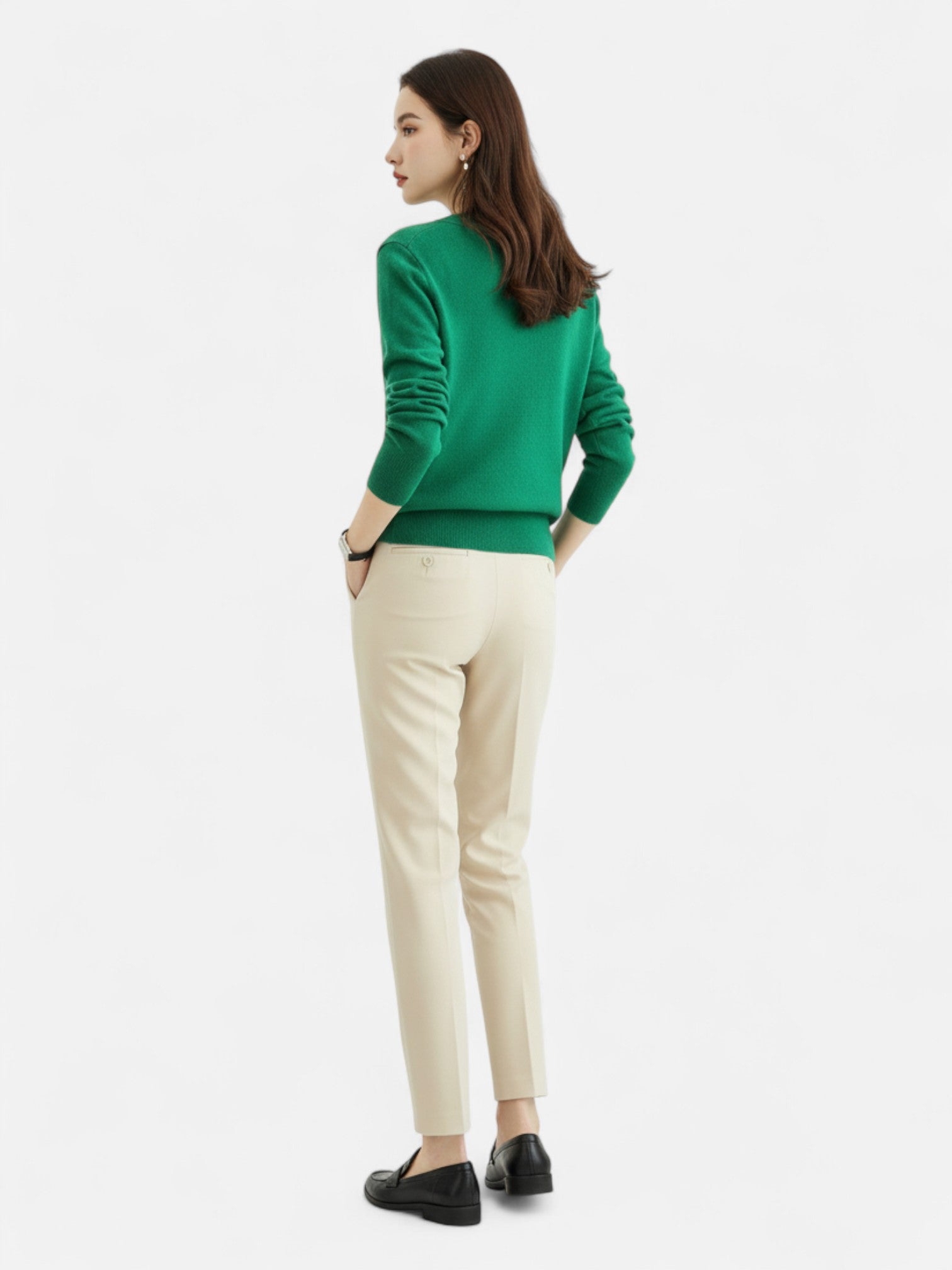 Maisonancien | Damski kardigan dzianinowy z dekoltem V