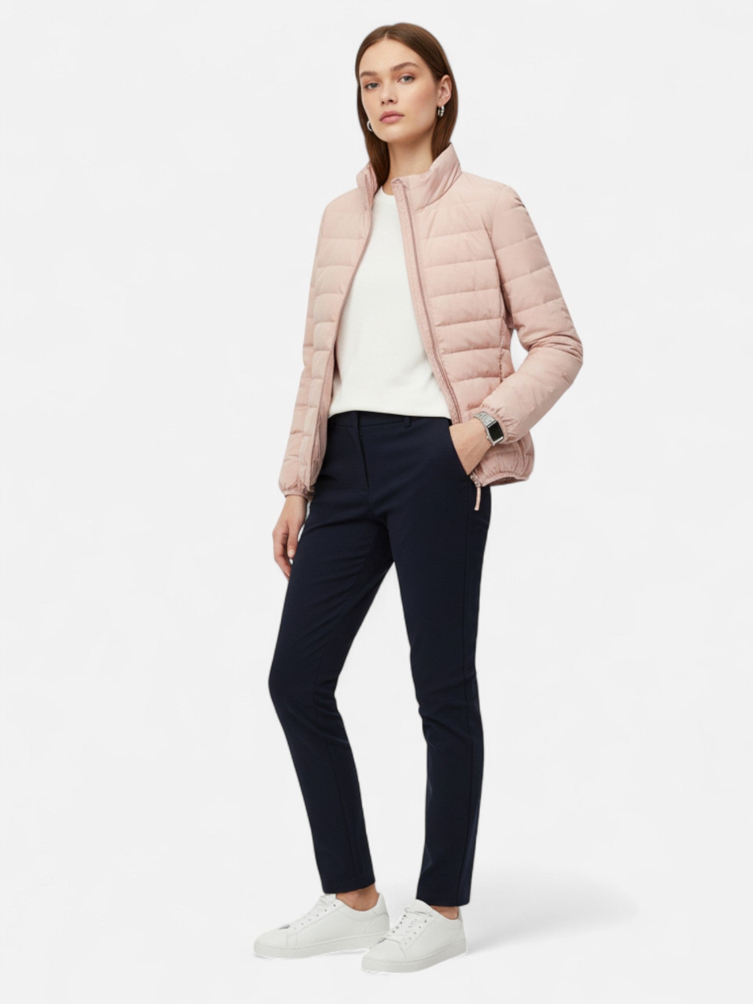 Maisonancien | Damska lekka kurtka puchowa ze stójką