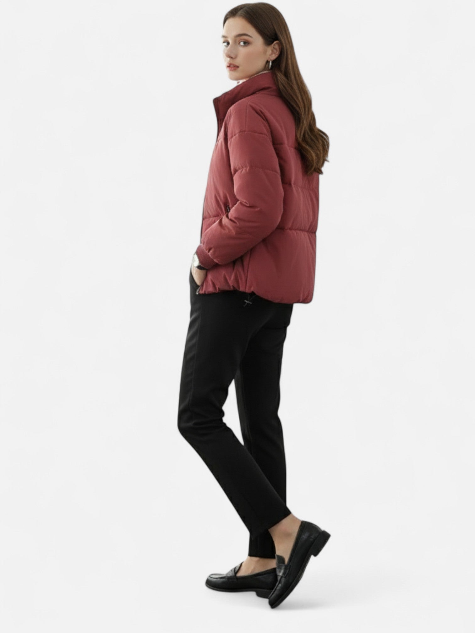 Maisonancien | Damska krótka zimowa kurtka pikowana