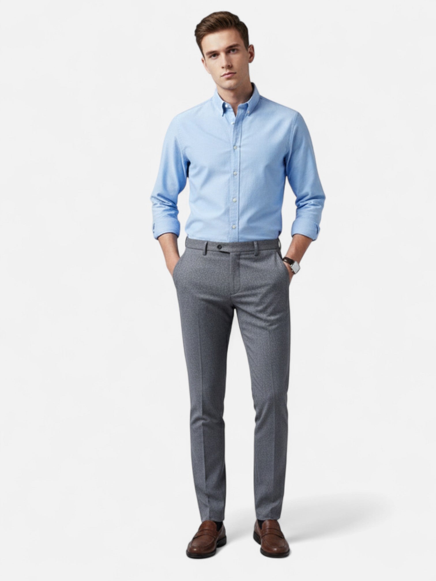 Maisonancien | Męskie klasyczne spodnie garniturowe