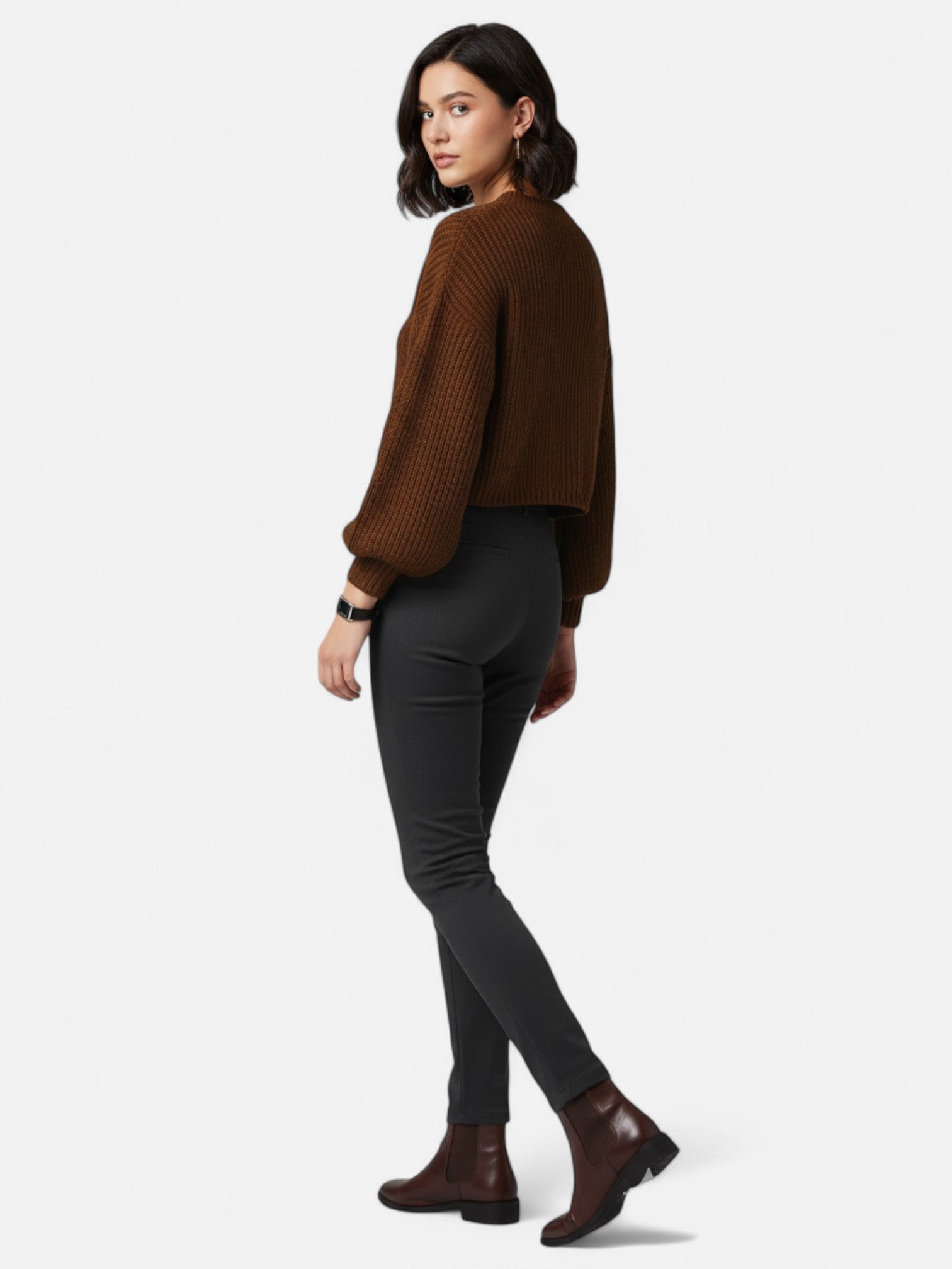 Maisonancien | Damski sweter z bufiastymi rękawami