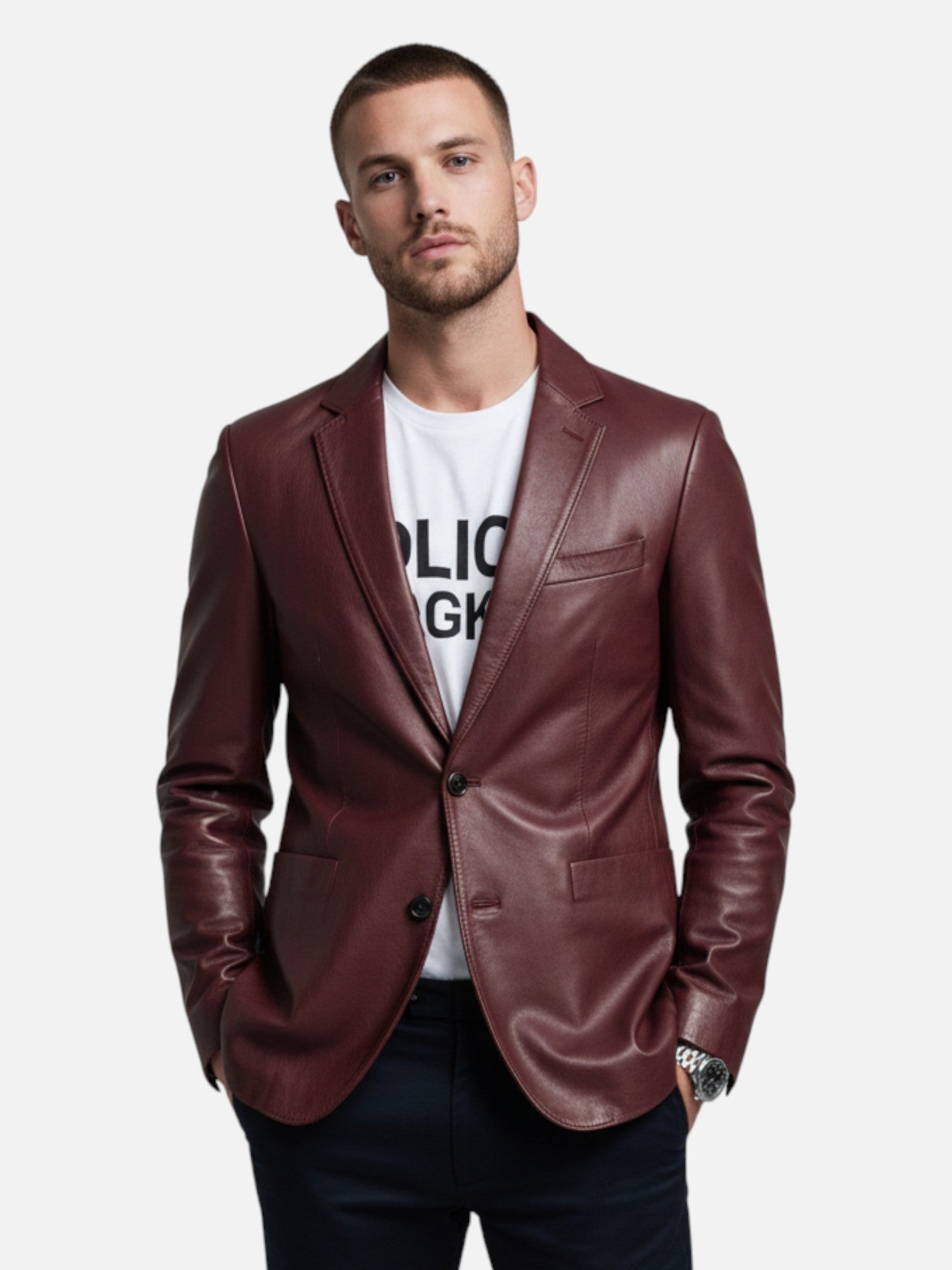 Maisonancien | Męska Skórzana Kurtka – Nowoczesna Klasa i Charakter