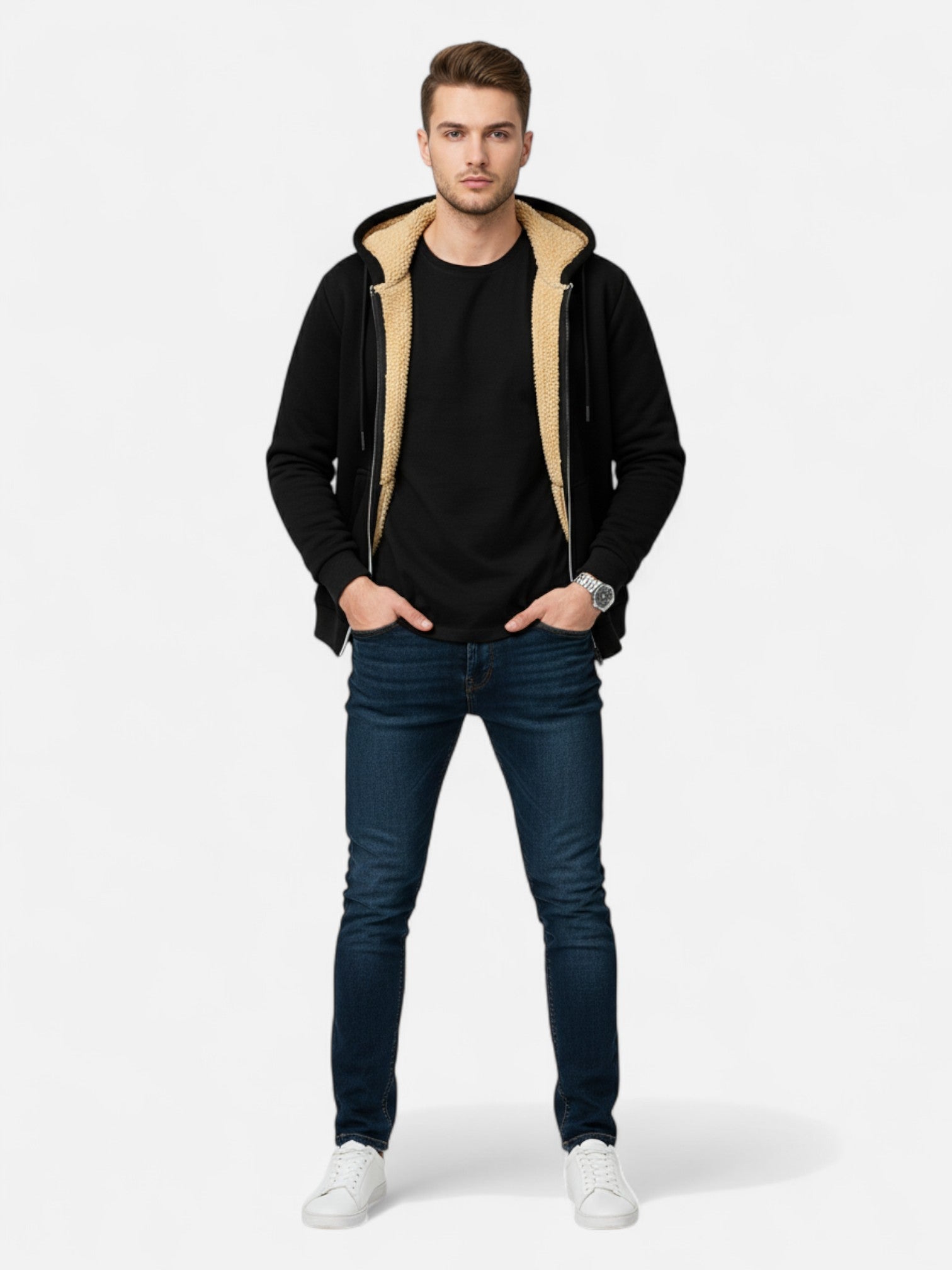 Maisonancien | Męska Kurtka Zimowa z Wełną Jagnięcą