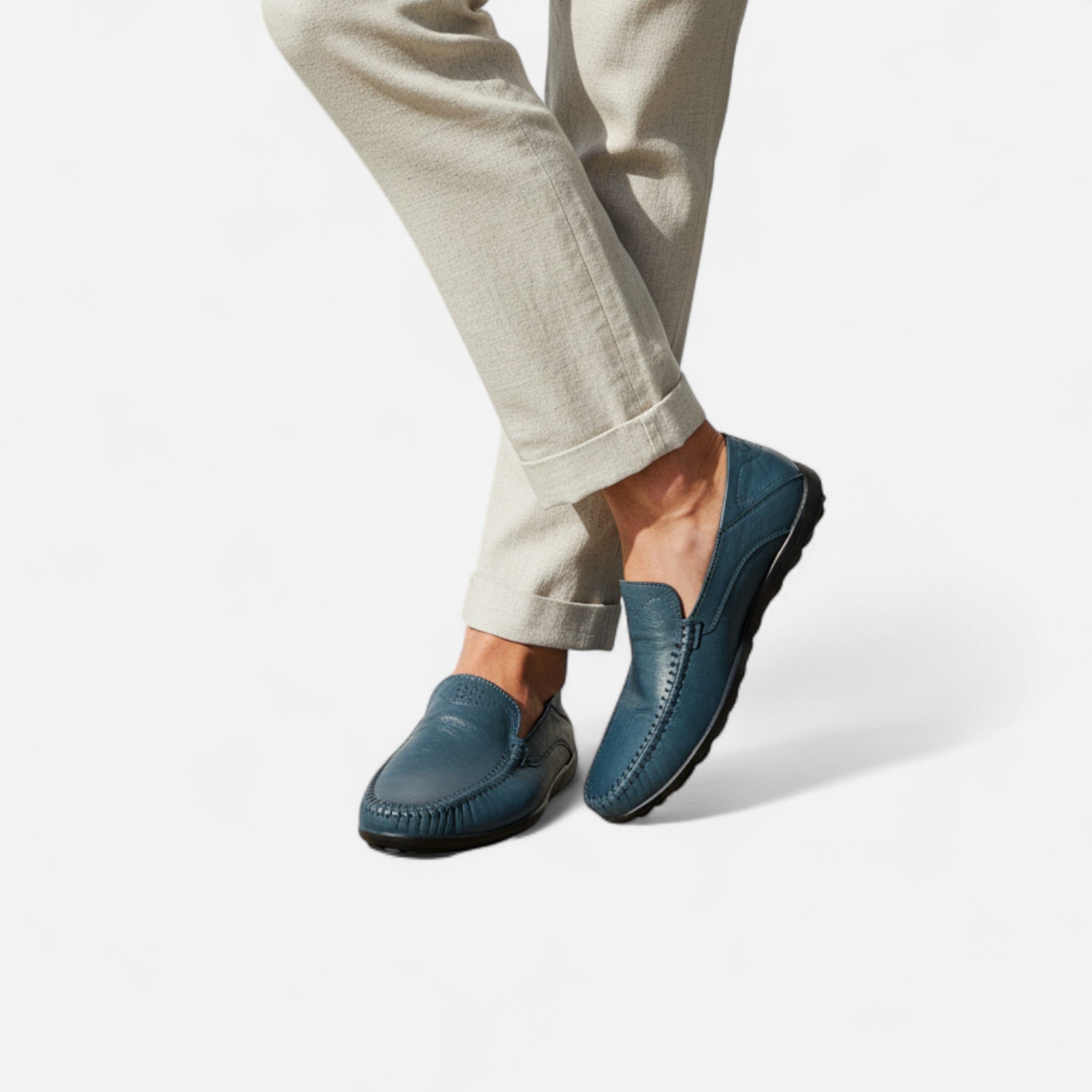 Maisonancien | Męskie loafersy z naturalnej skóry bydlęcej