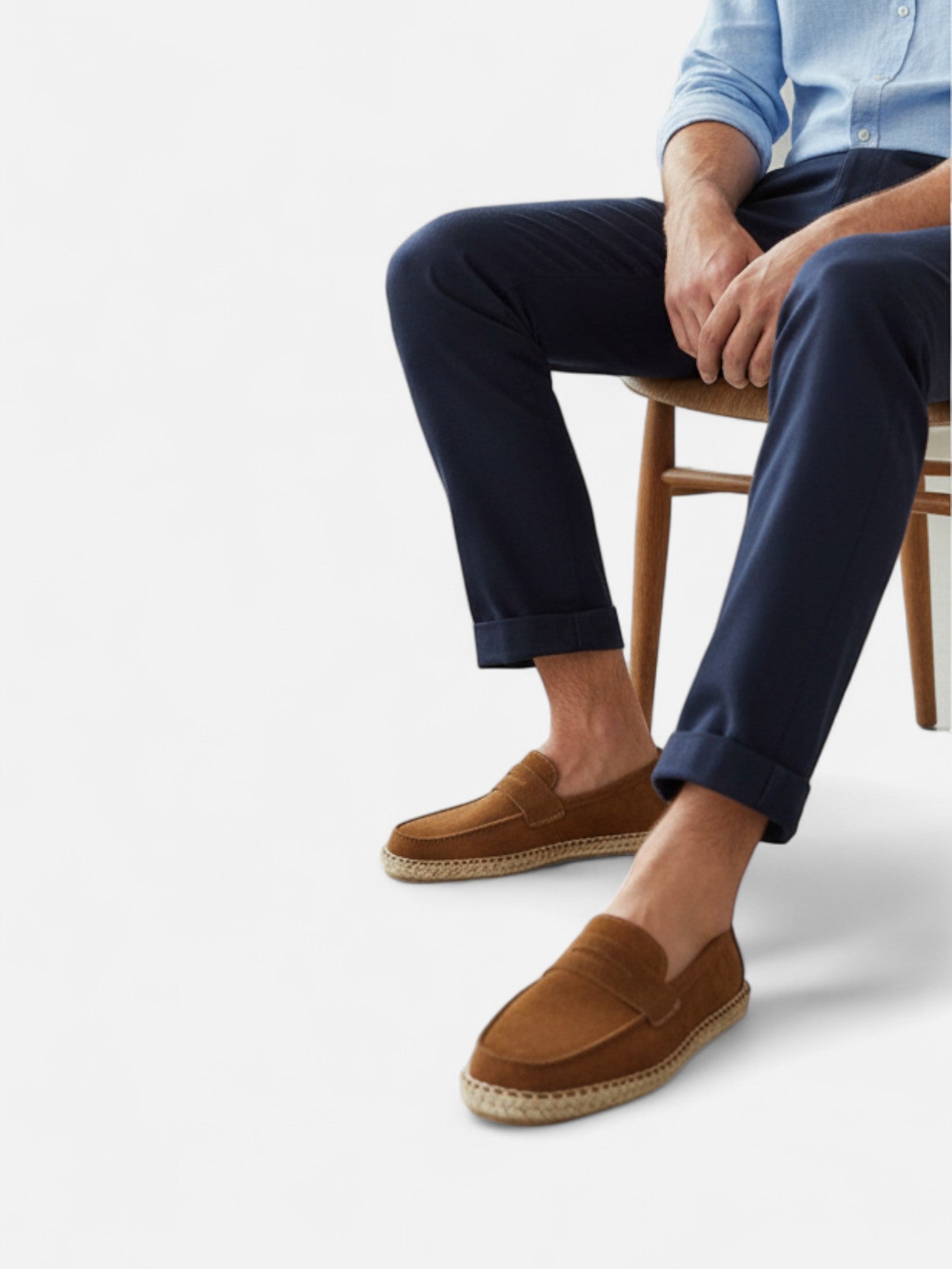 Maisonancien | Męskie espadryle z juty i zamszu bydlęcego