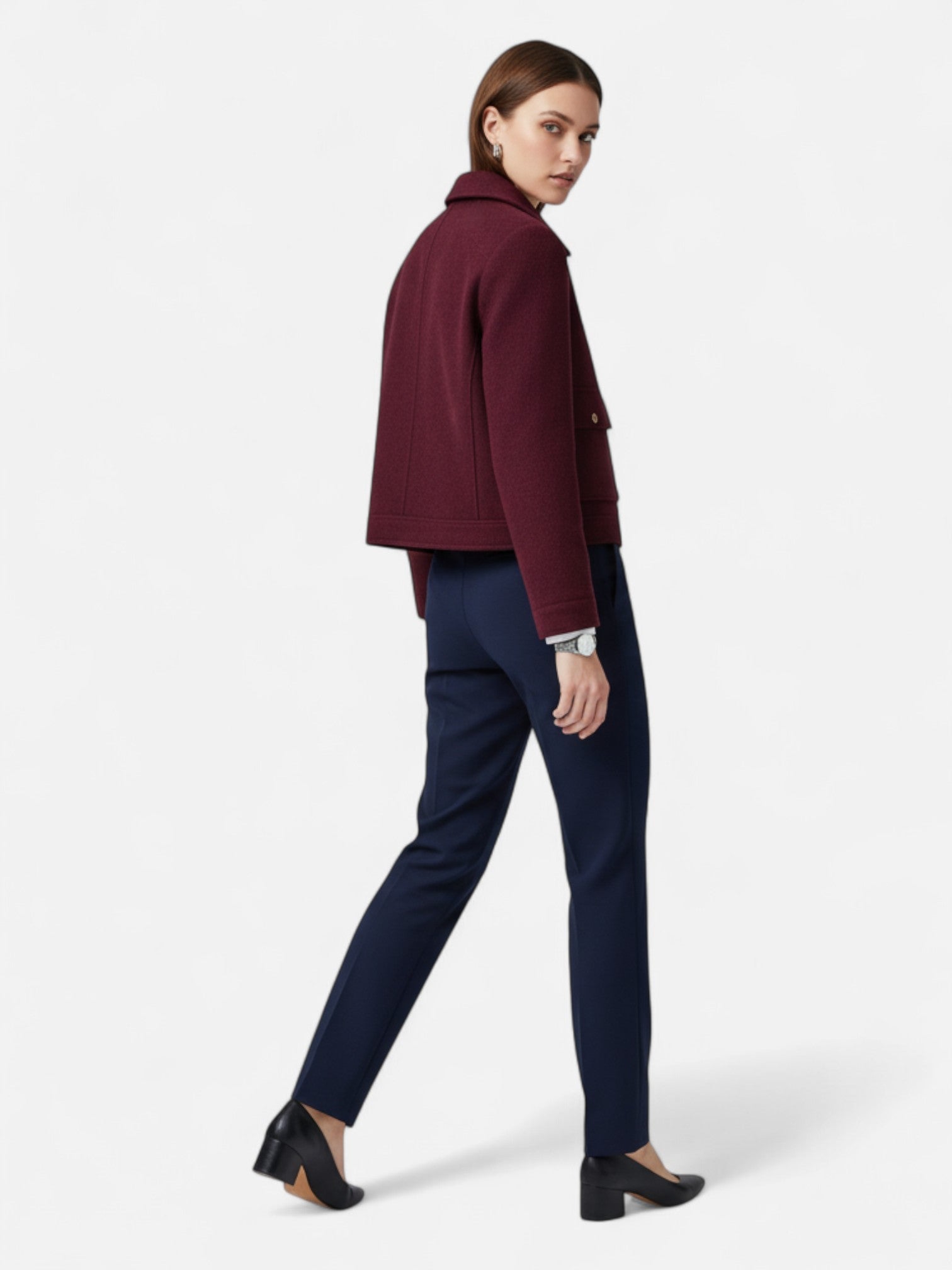 Maisonancien | Damska kurtka zapinana na zamek z poliestru