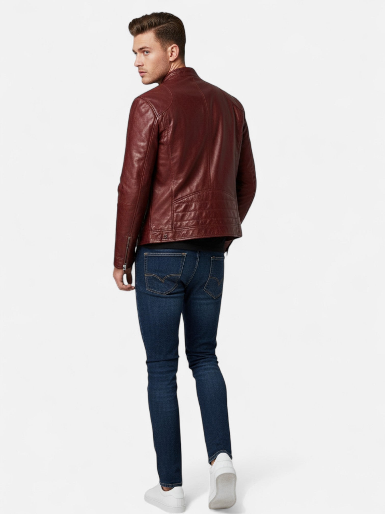 Maisonancien | Męska Kurtka z Ekoskóry – Klasyczny Styl