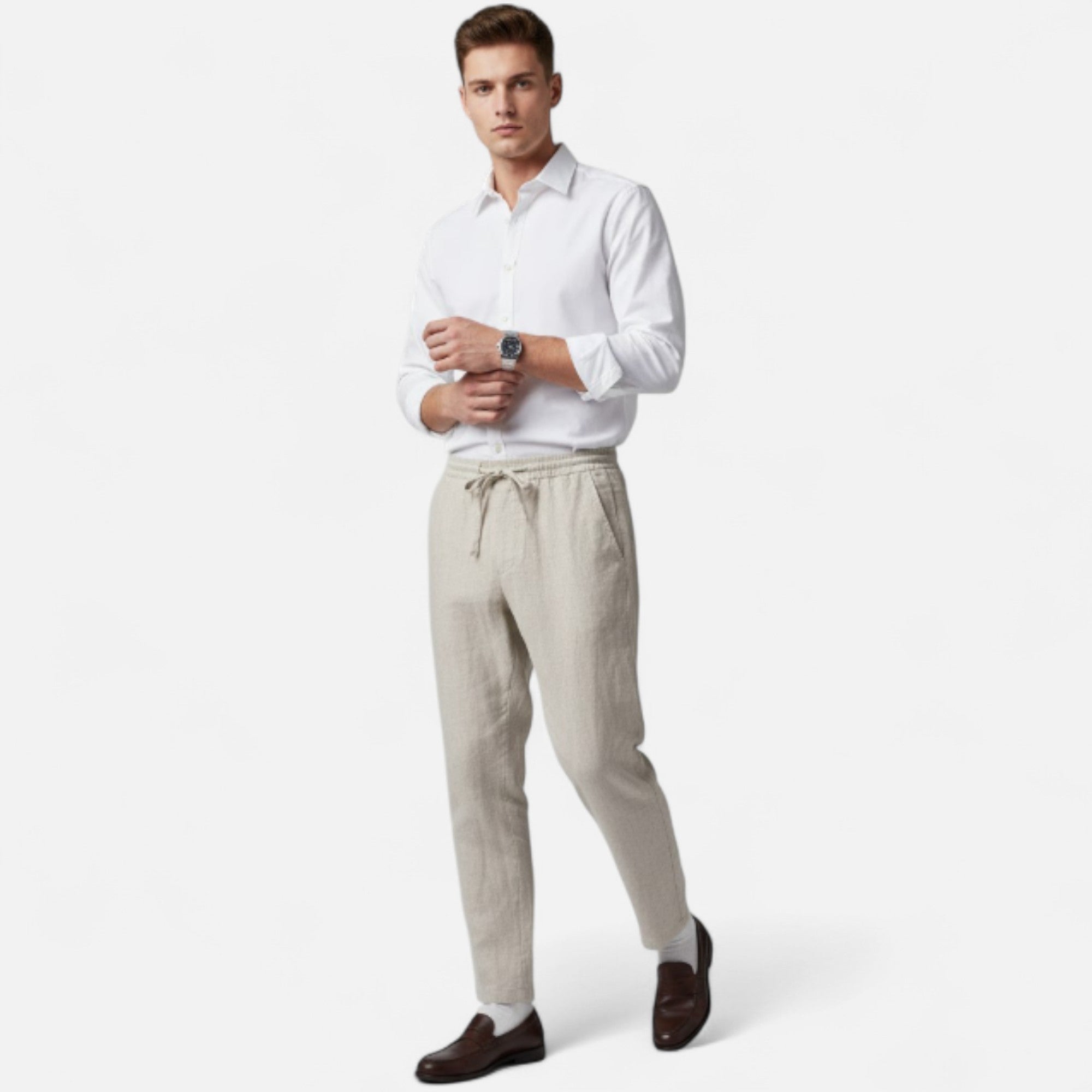 Maisonancien | Lniane spodnie Fez Riviera Comfort