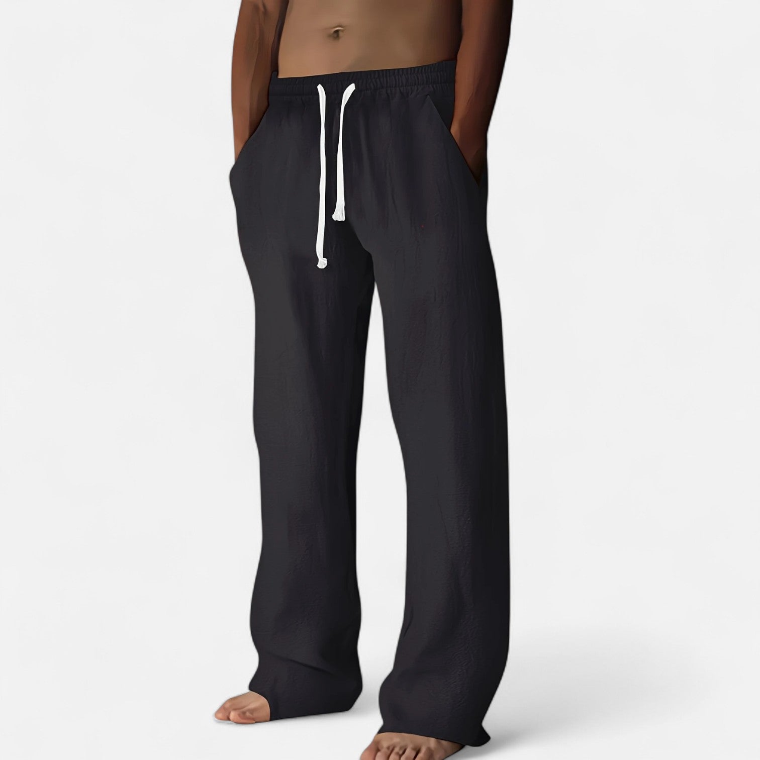 Maisonancien | Męskie spodnie lin & coton – nadmorski minimalizm