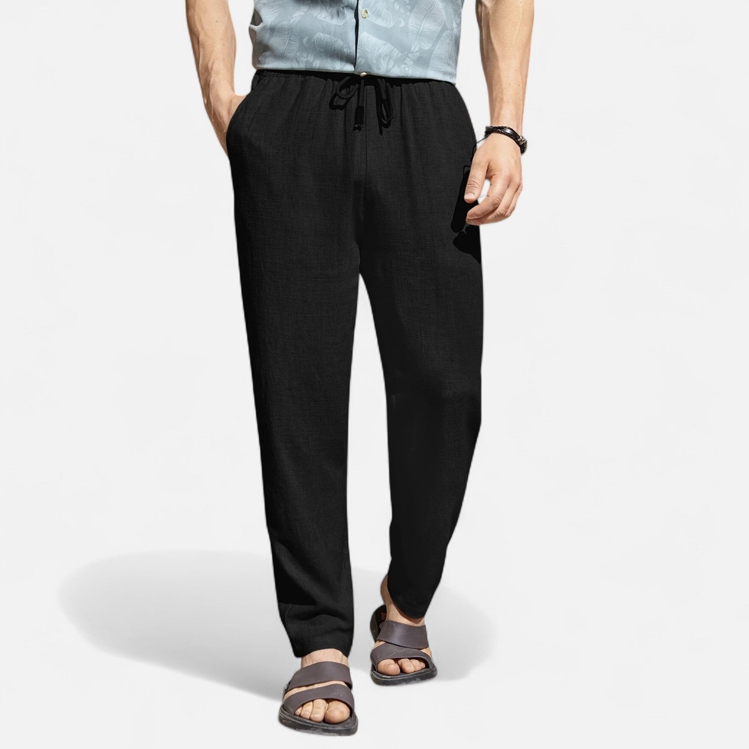 Maisonancien | Męskie spodnie letnie – styl angielski z luzem