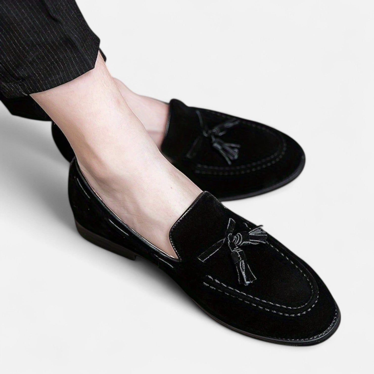 Maisonancien | Męskie loafersy tassel – skórzany Oxford szyk