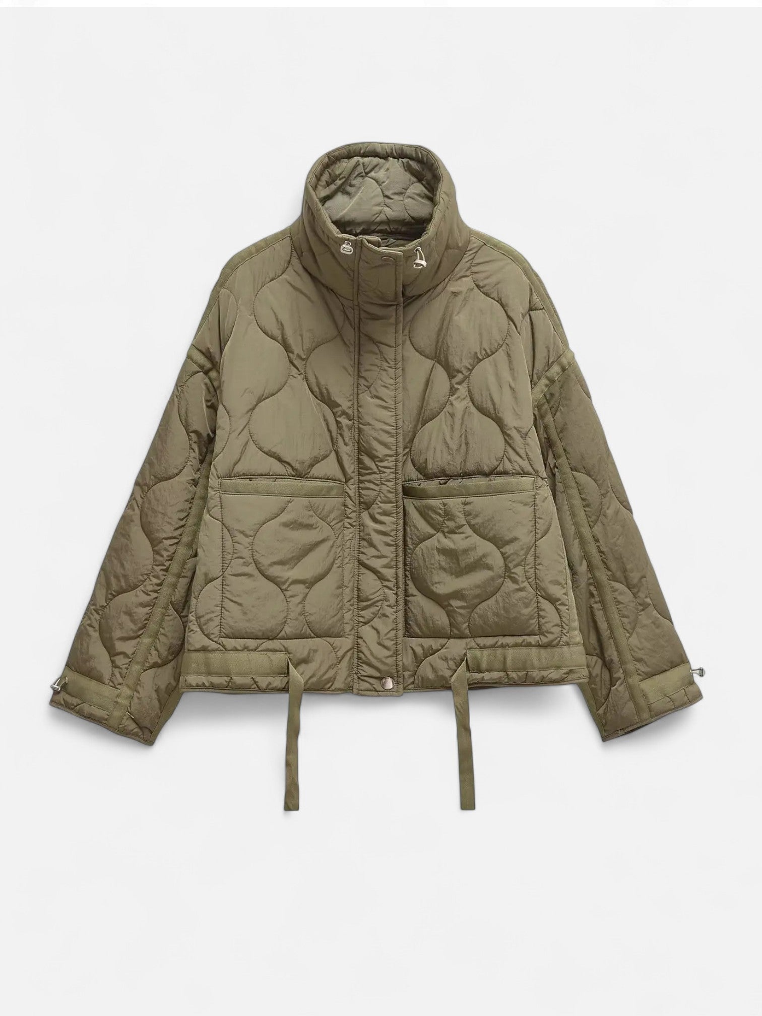 Maisonancien | Zimowa Kurtka Bawełniana – Luźny Krój ze Stójką