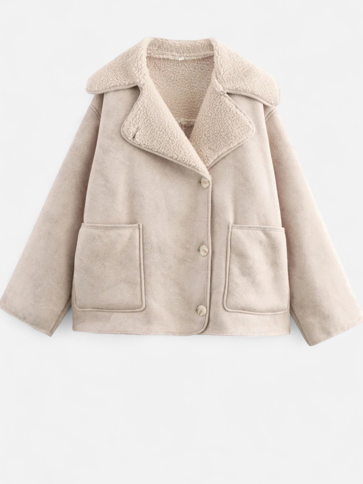 Maisonancien | Damski Płaszcz Oversize – Podwójny Kołnierz i Ciepło Premium