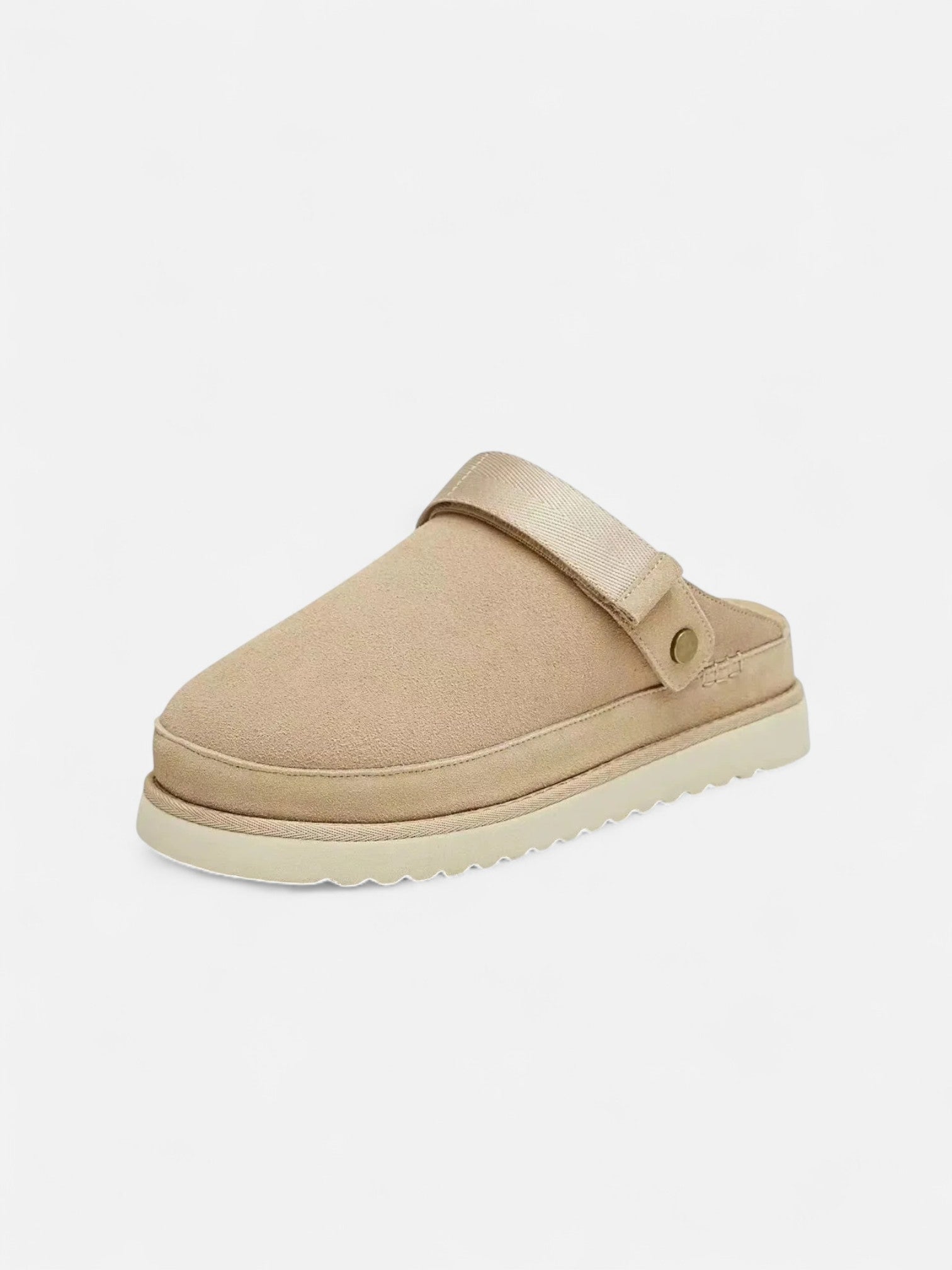 Maisonancien | Damskie Skórzane Klapki Bocen – Gruba Podeszwa i Pasek na Pięcie