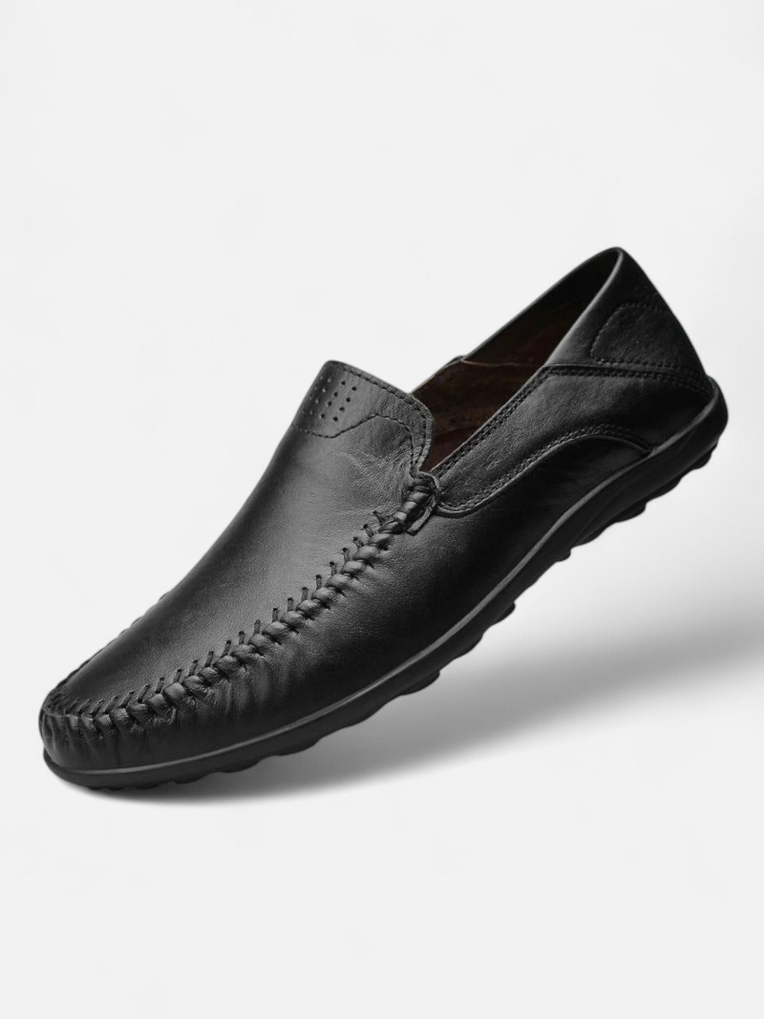 Maisonancien | Męskie loafersy z naturalnej skóry bydlęcej