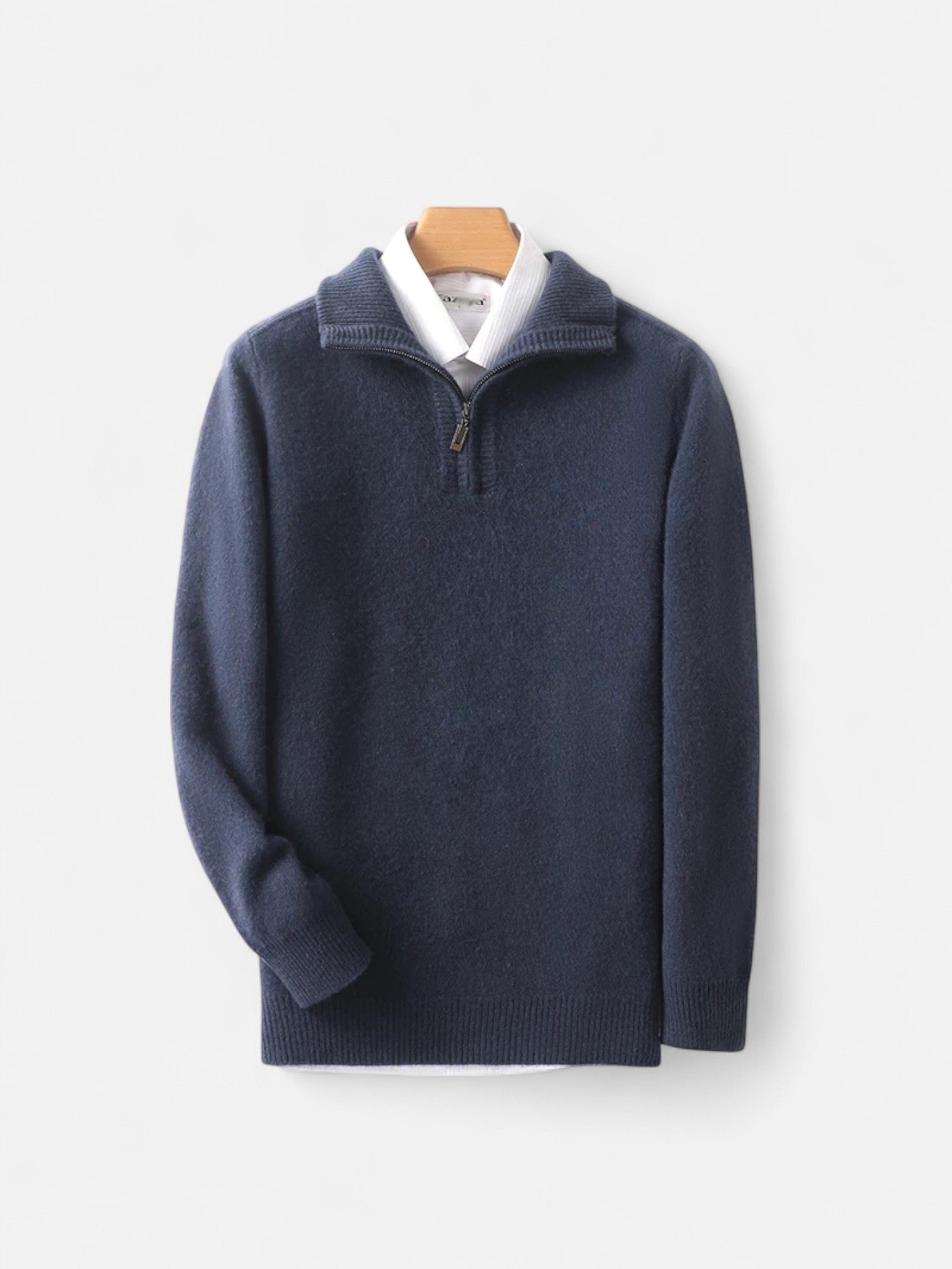 Maisonancien | Męski półgolf z wełny merino na zamek