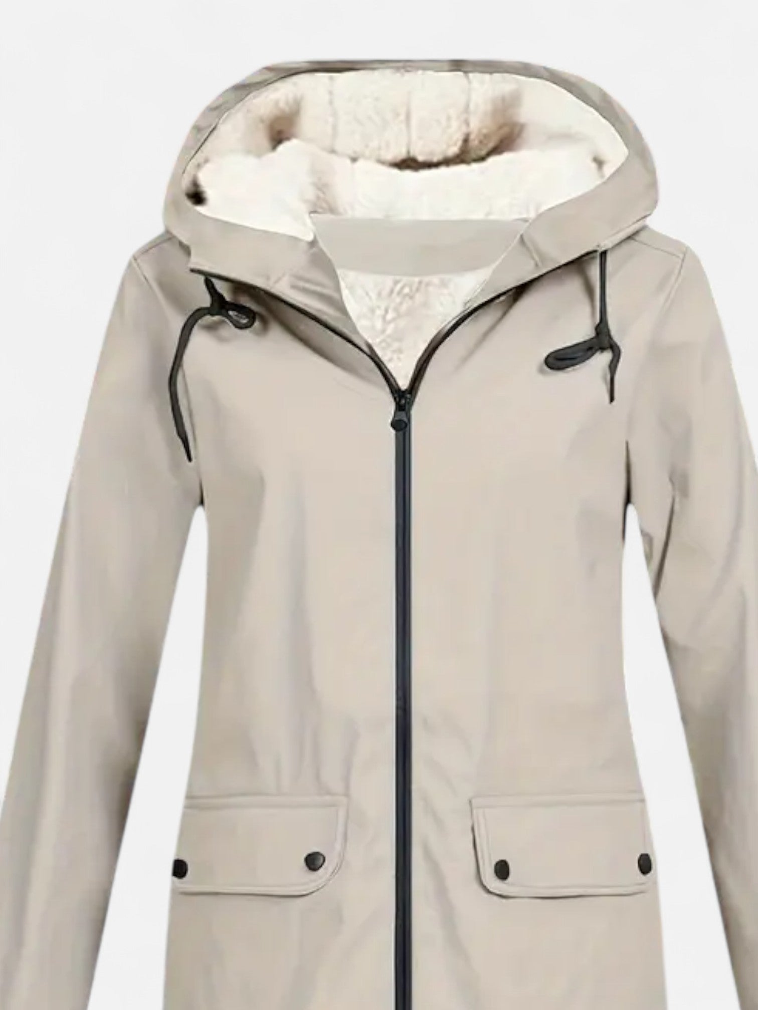 Maisonancien | Damska zimowa kurtka wiatrówka z kapturem