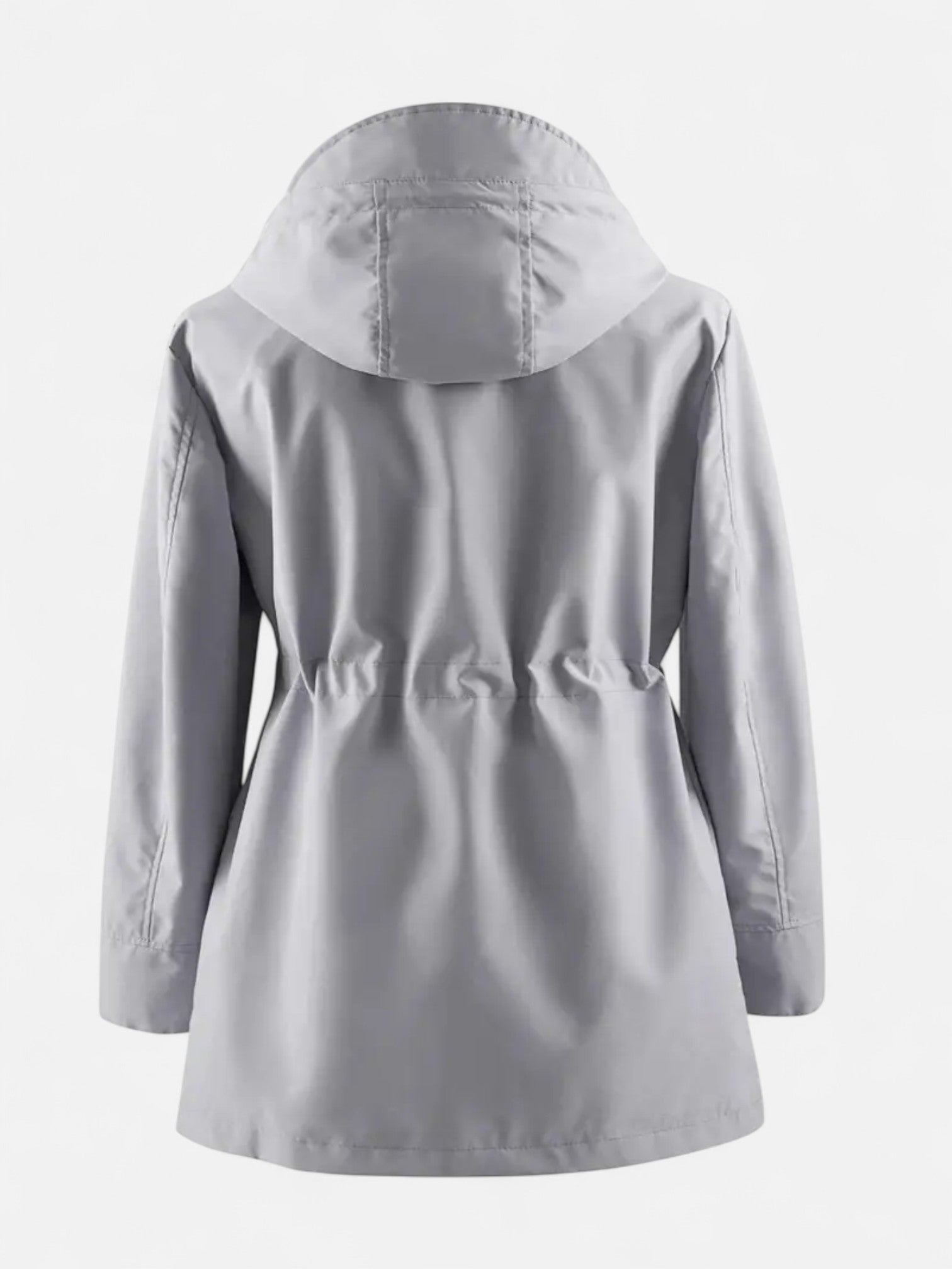 Maisonancien | Damski Płaszcz z Kapturem – Casual z Troczkiem w Pasie