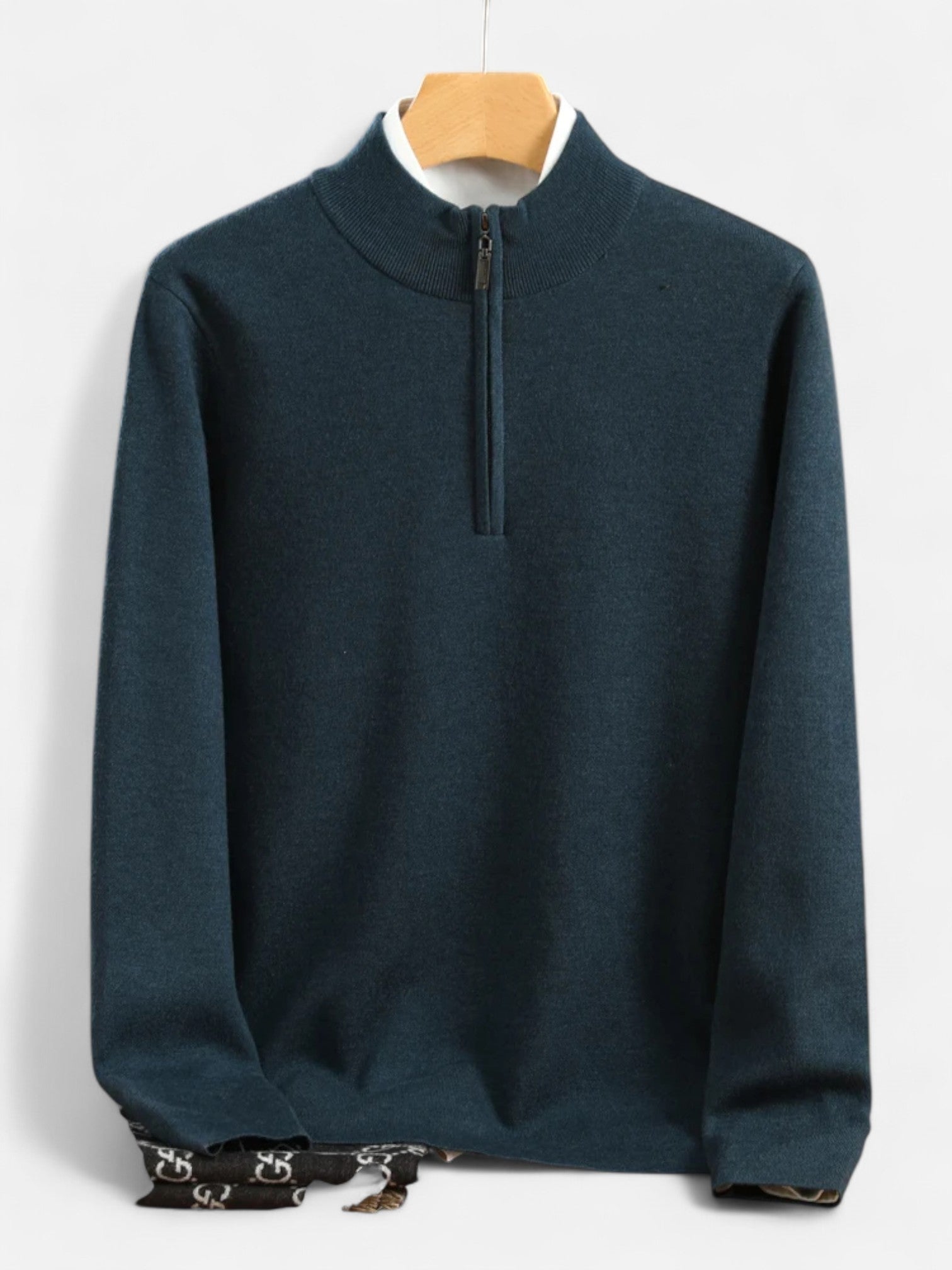 Maisonancien | Męski Sweter z Wełny Merino – Półgolf Loose Fit