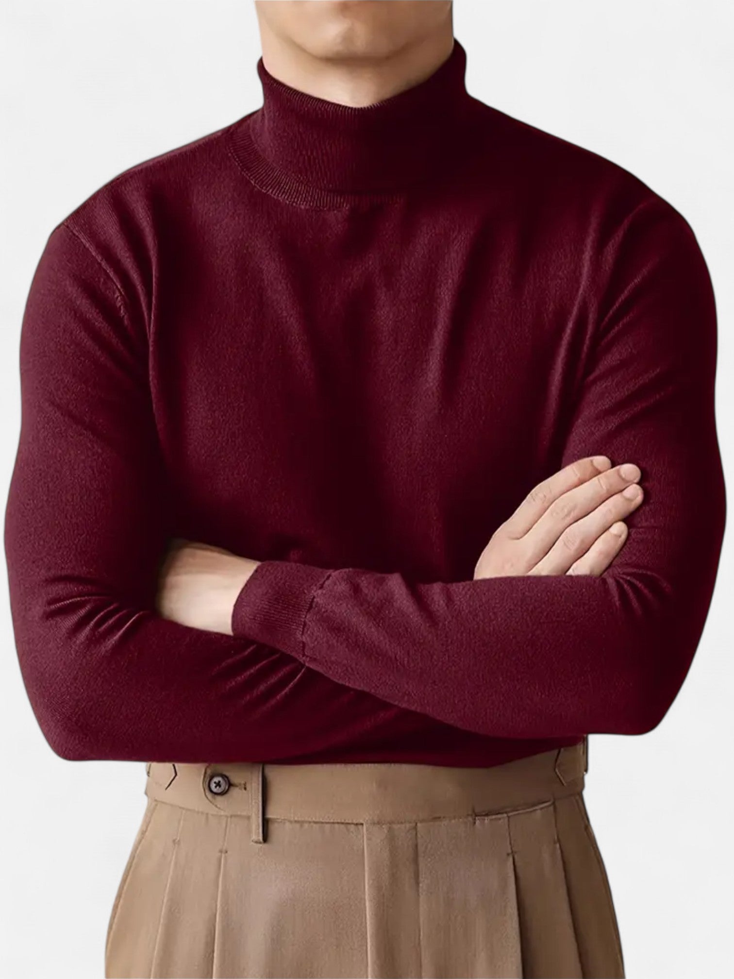 Maisonancien | Męski Sweter High-Neck – Elegancja Jesień/Zima