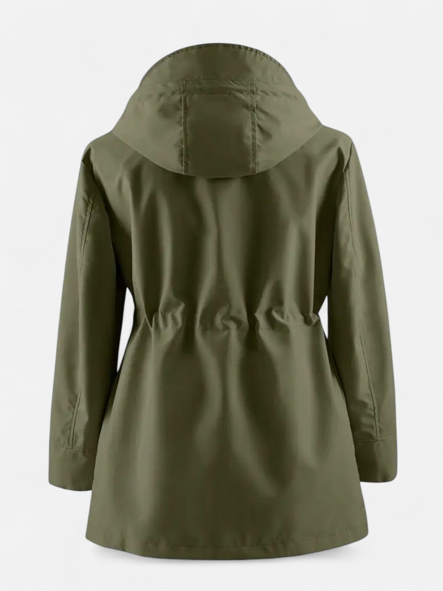 Maisonancien | Damski Płaszcz z Kapturem – Casual z Troczkiem w Pasie