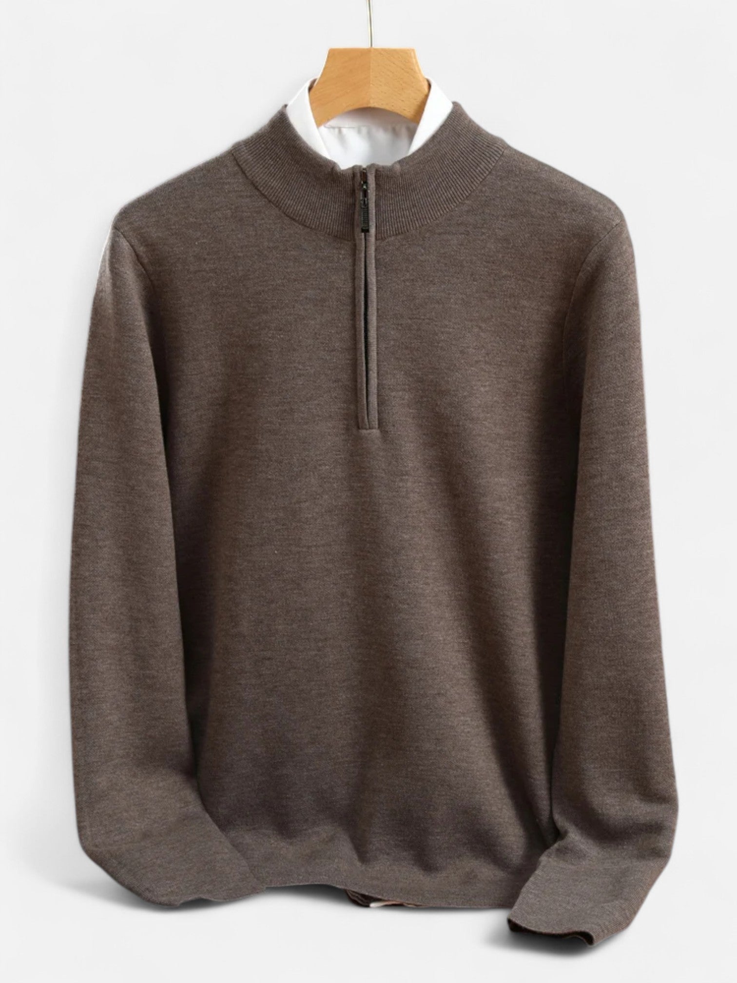 Maisonancien | Męski Sweter z Wełny Merino – Półgolf Loose Fit