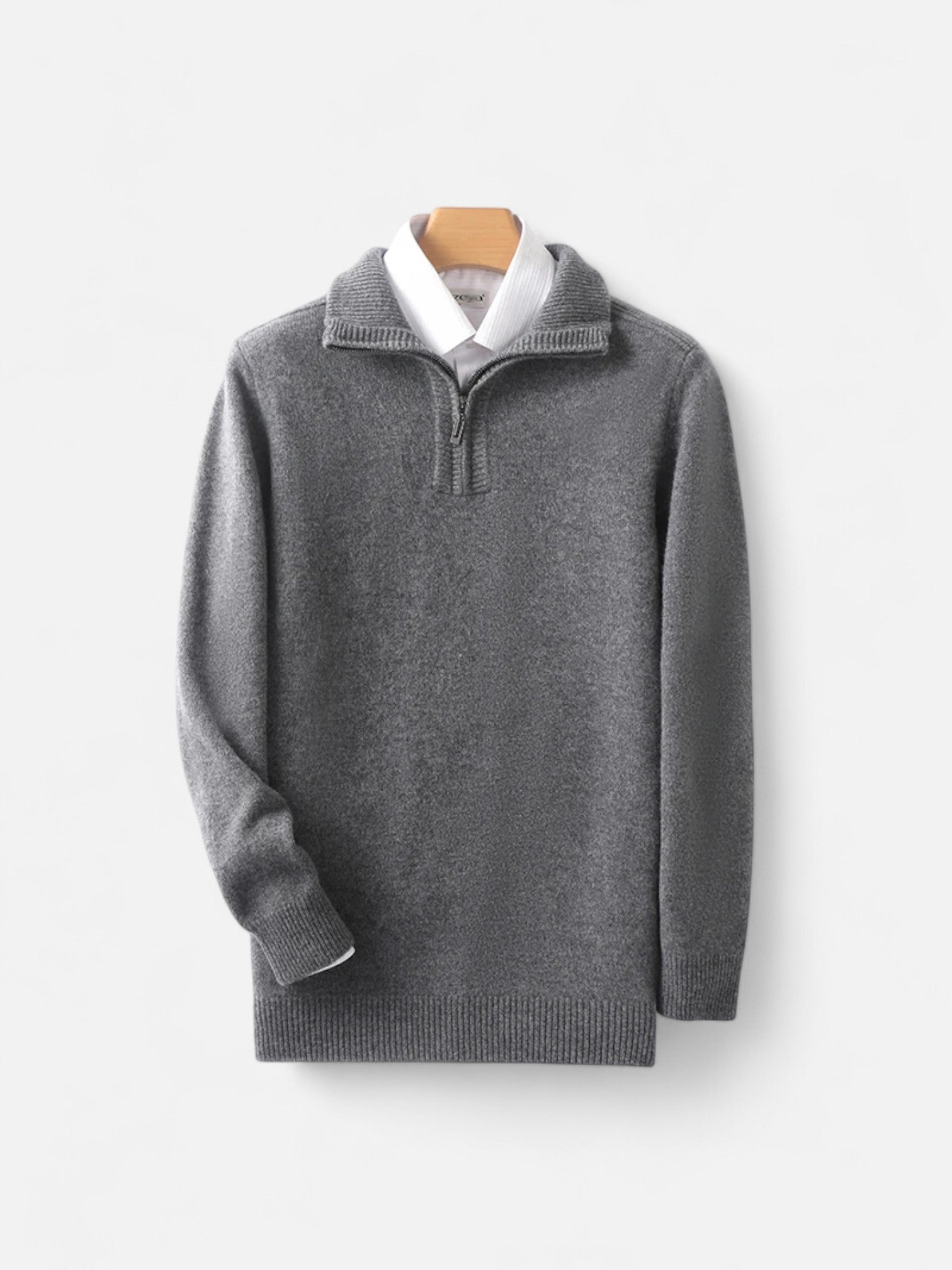 Maisonancien | Męski półgolf z wełny merino na zamek