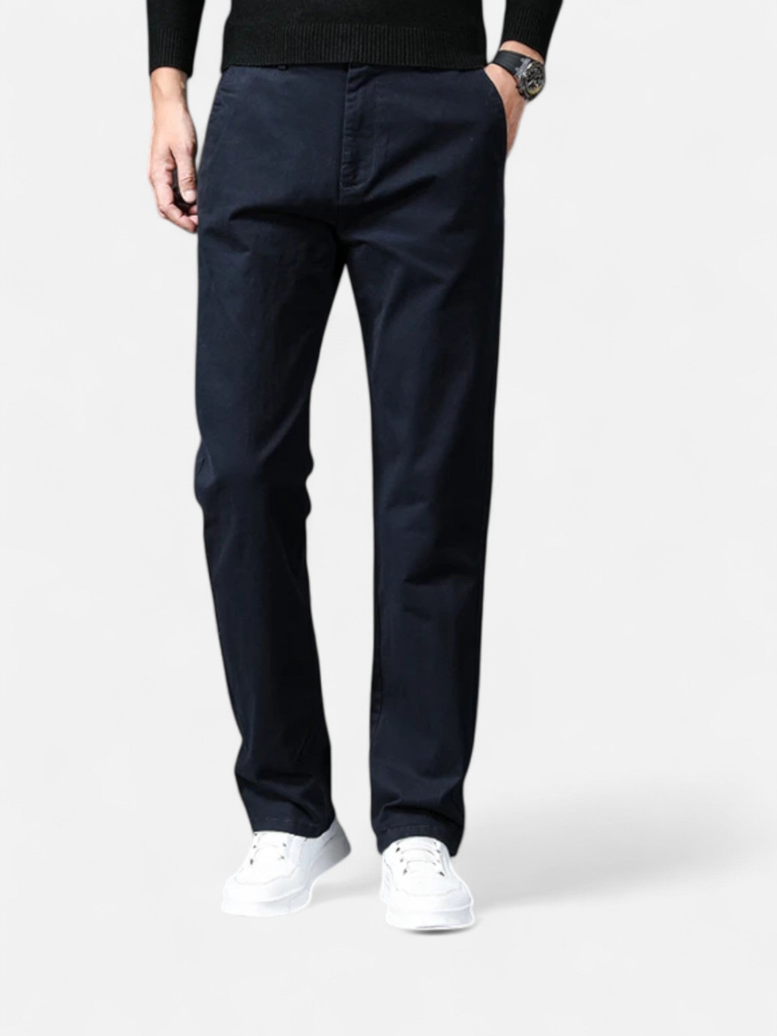 Maisonancien | Męskie Spodnie Chino – Bawełniane Straight Fit