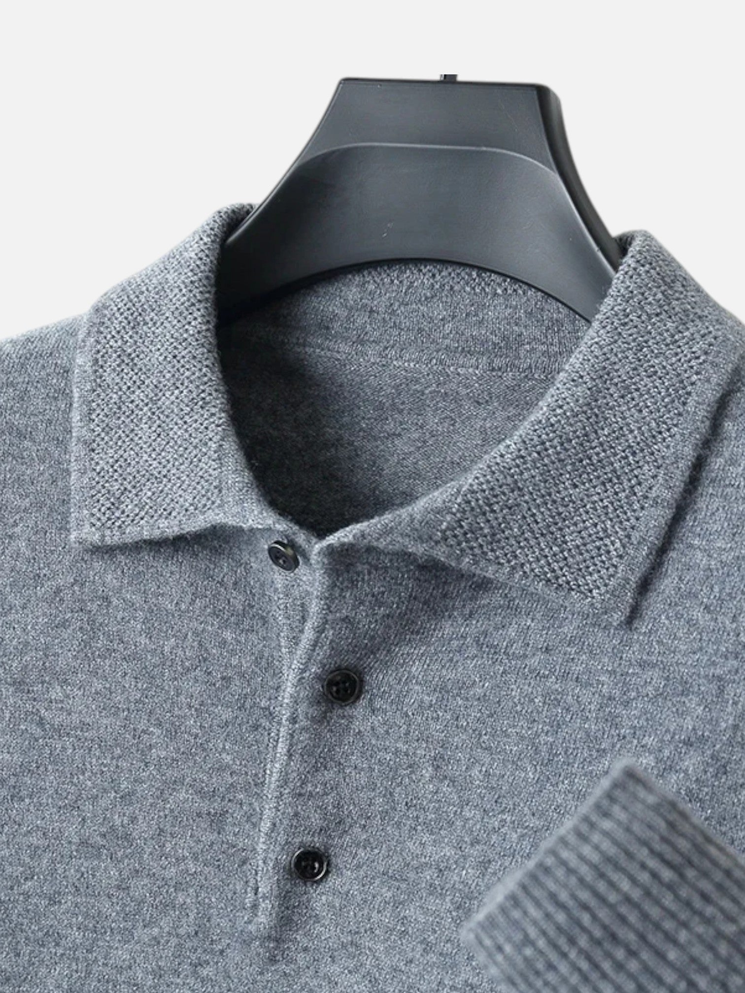 Maisonancien | Męski sweter polo z wełny merynosów